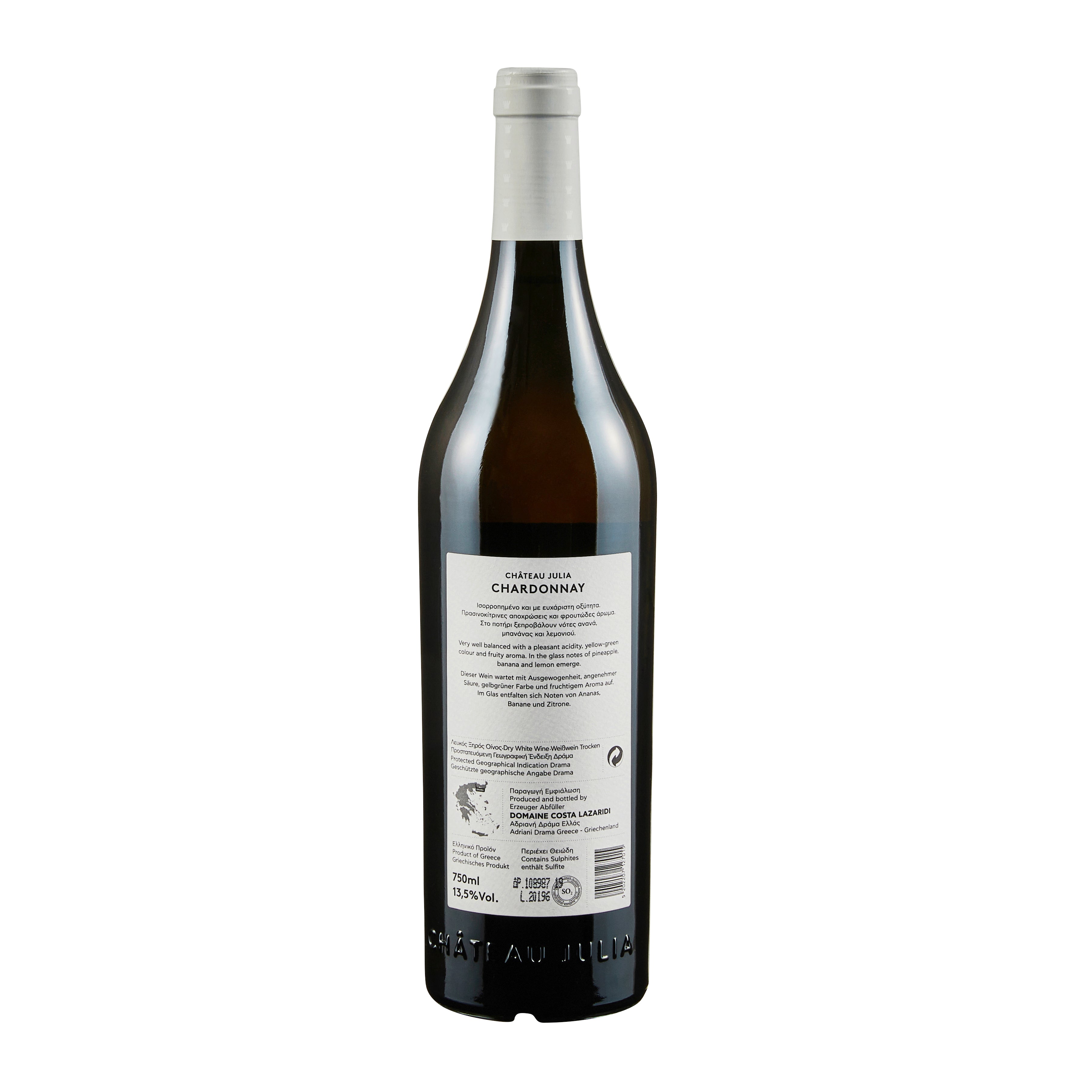 Chateau Julia Chardonnay Costa Lazaridi Weißwein trocken 0,75 l