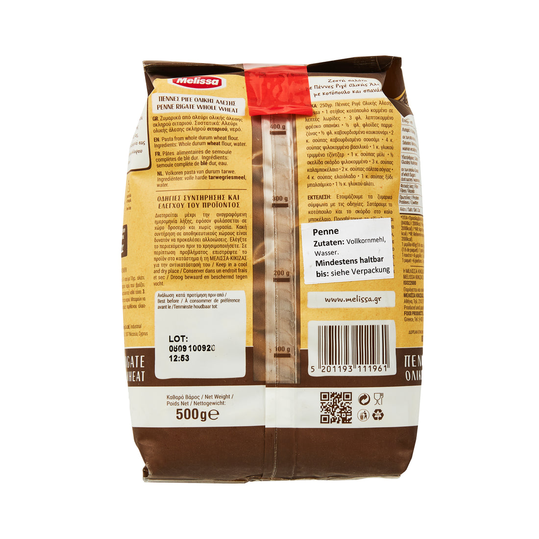 Penne Vollkorn Melissa 500 g