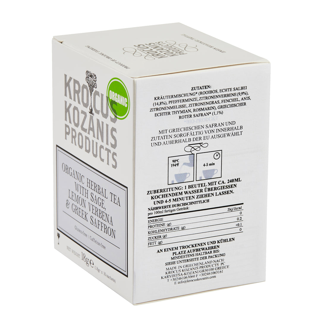 Griechischer Bio Rooibostee mit Salbei und Safran
