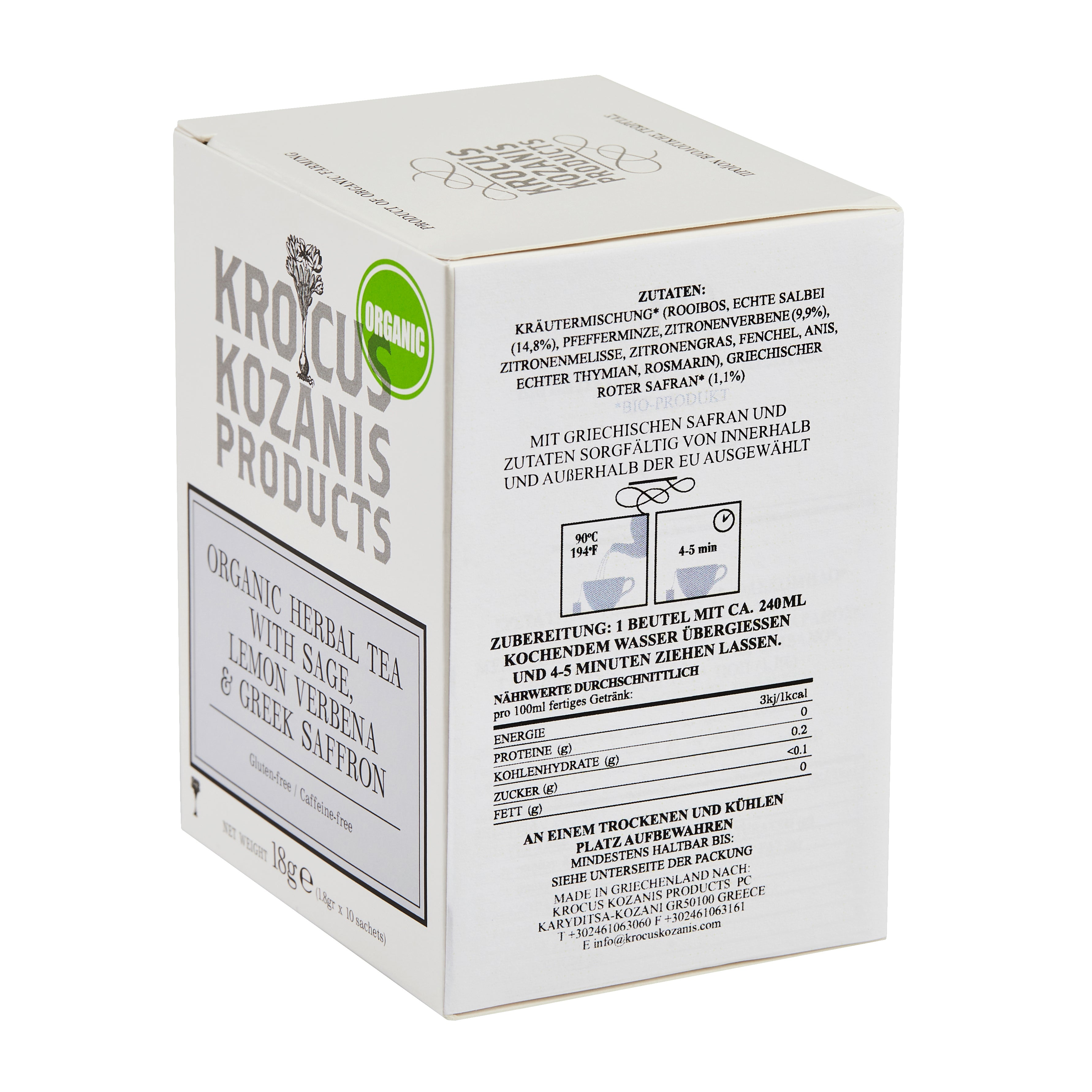 Griechischer Bio Rooibostee mit Salbei und Safran 18 g