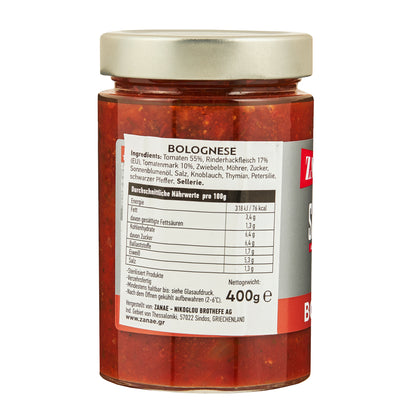 Tomatensauce Bolognese Zanae 400 g