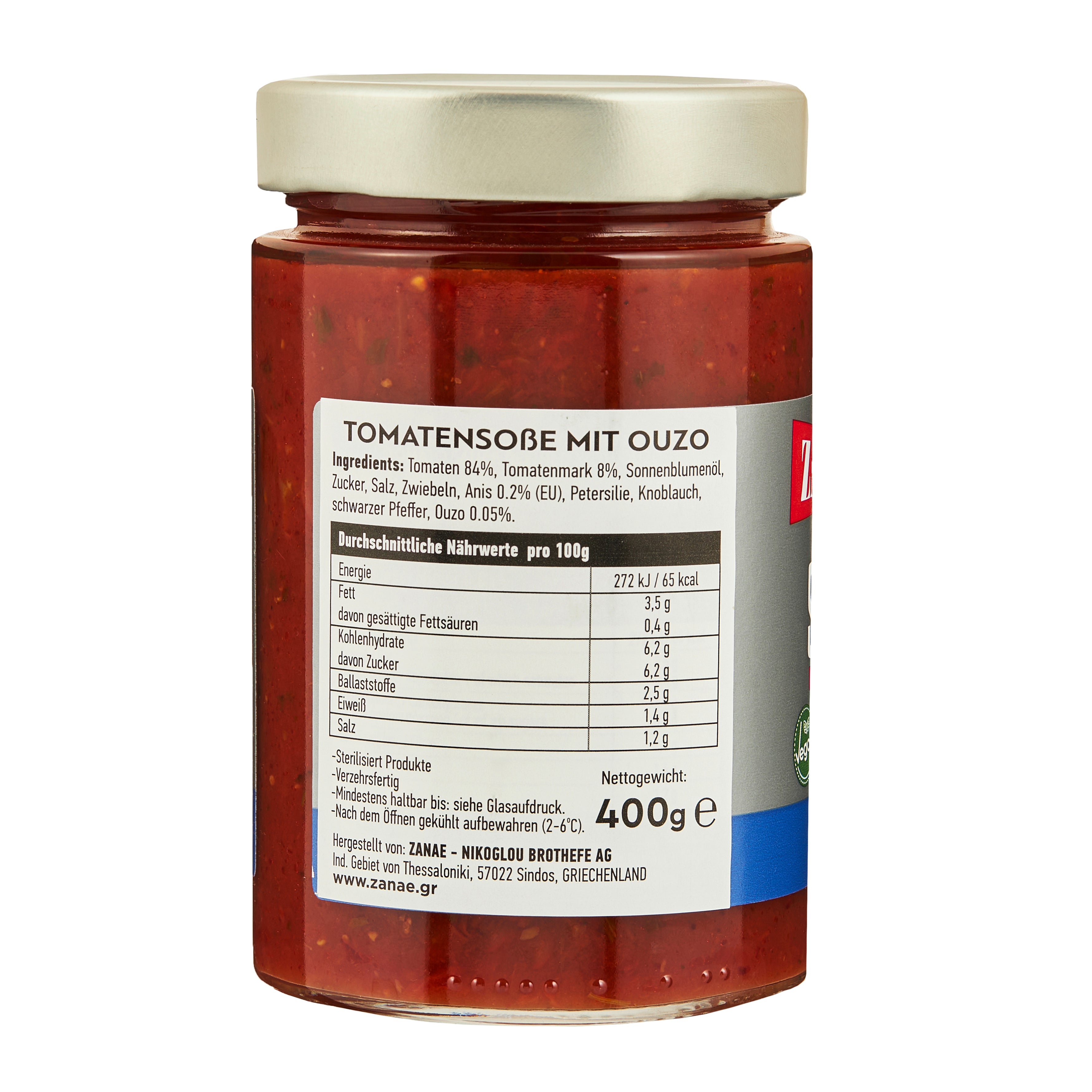 Tomatensauce mit Ouzo Zanae 400 g