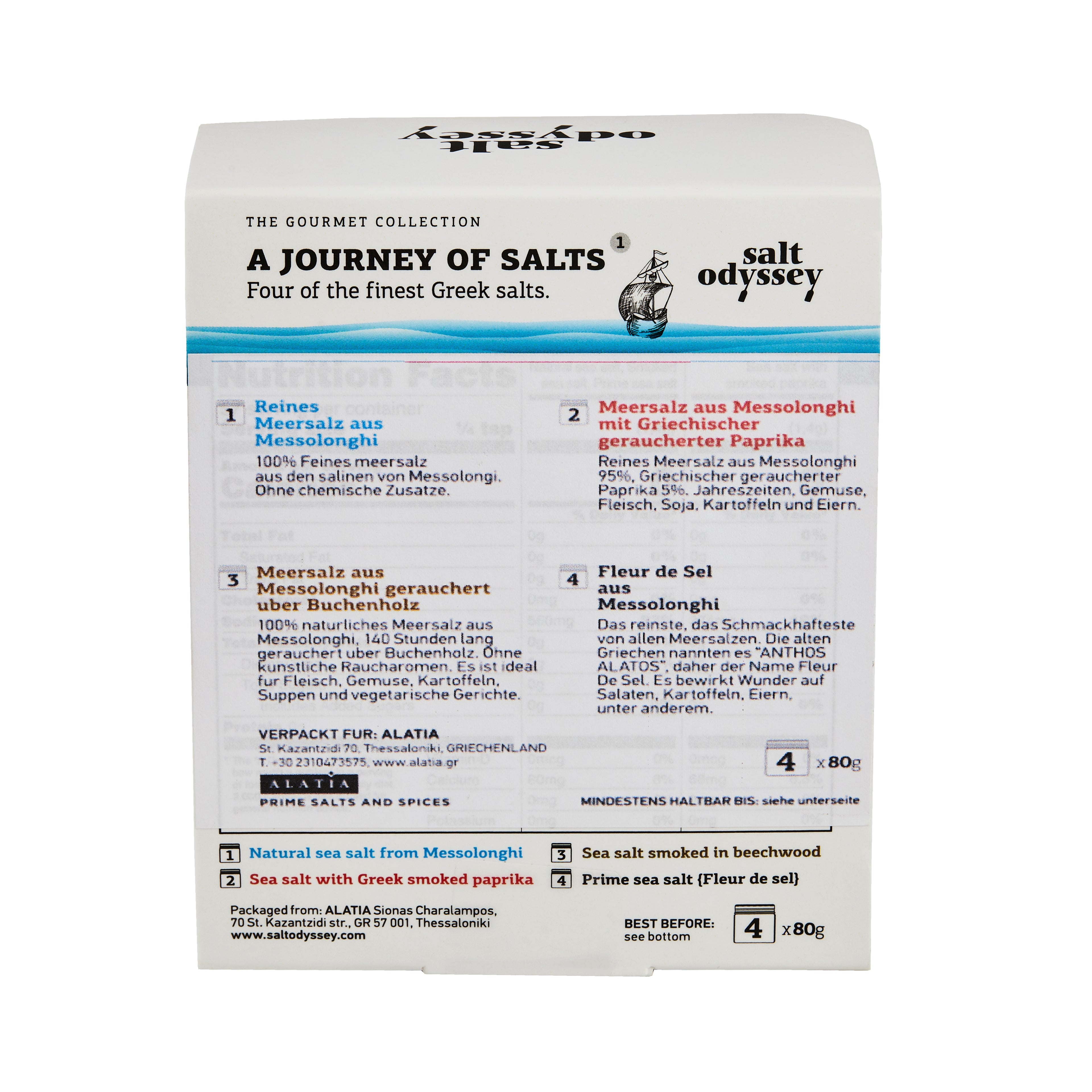 Salt Odyssey Feines griechisches Salz 4x 80 g