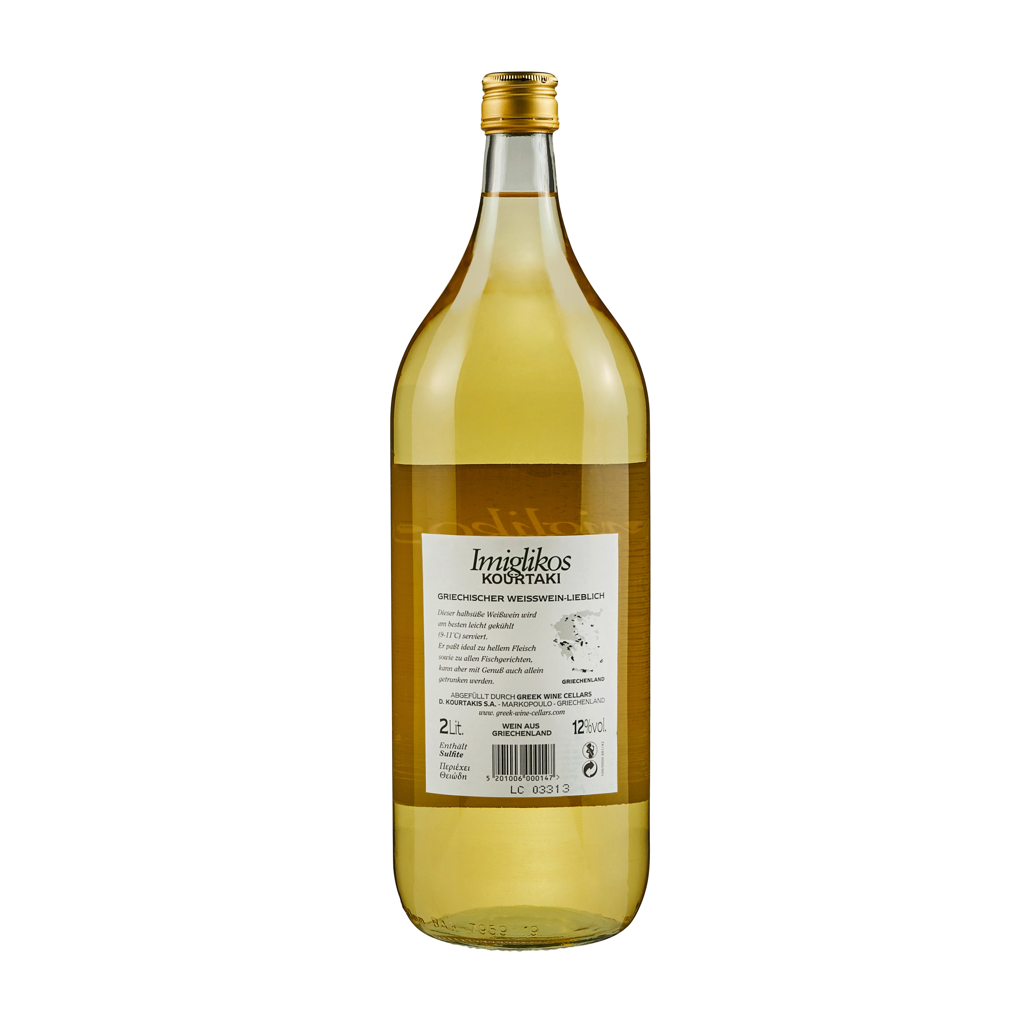 Imiglikos Kourtaki Weißwein lieblich 2 l