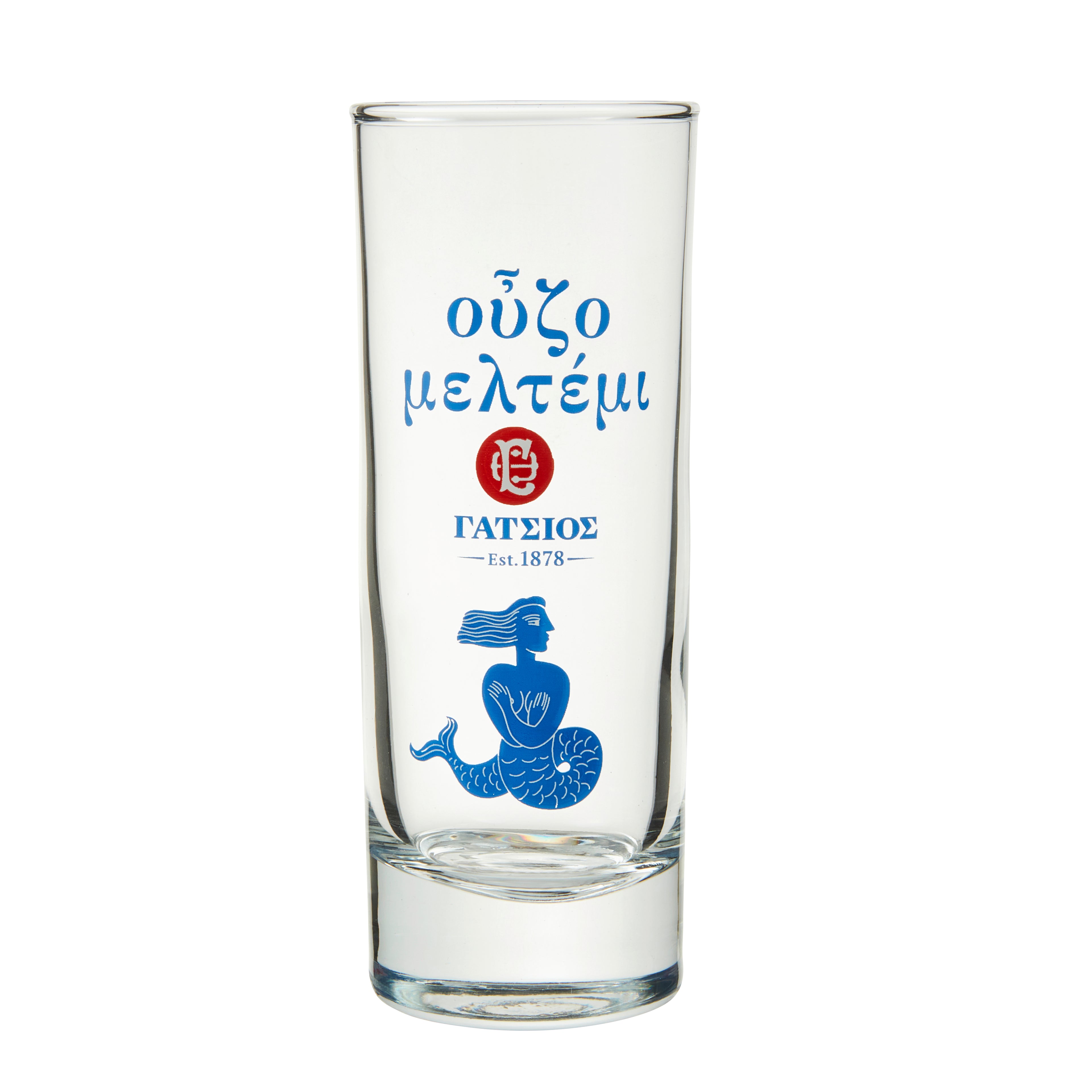 Ouzo Meltemi mit einem Glas Gatsios 0,7 l 40% Vol.