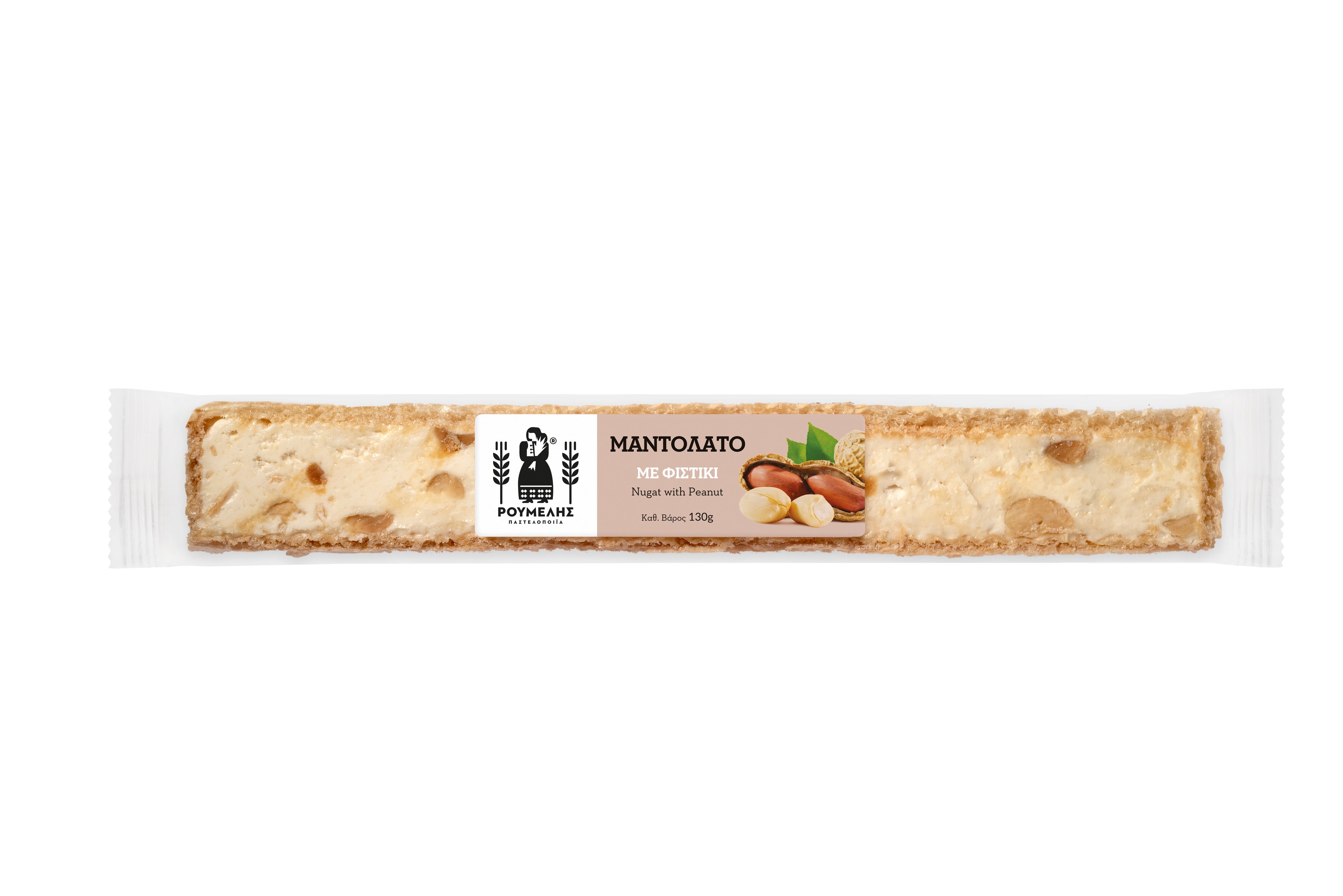 Nougat Riegel mit Erdnuss Mantolato Roumelis 130 g