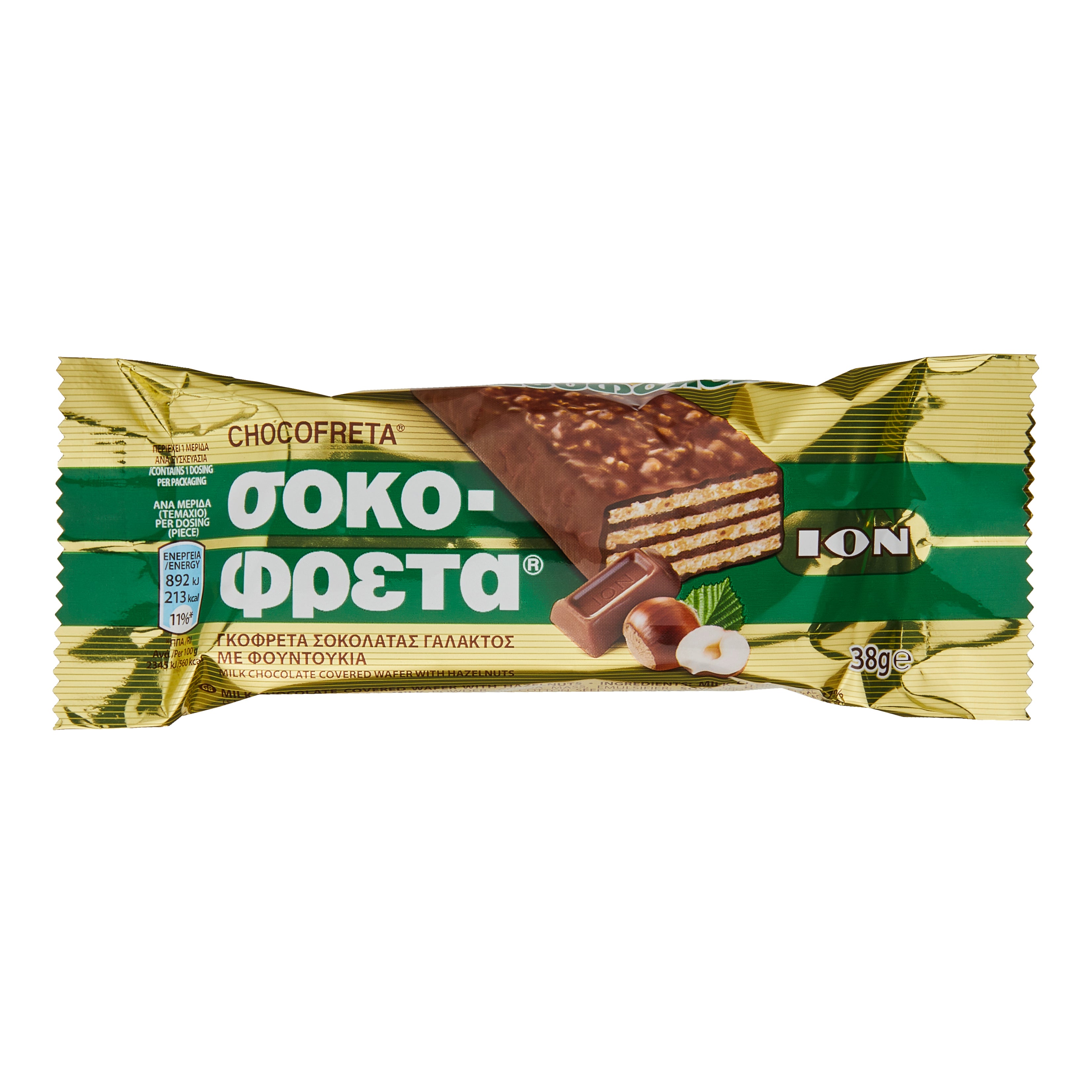 Schokofreta Haselnuss ION 38 g