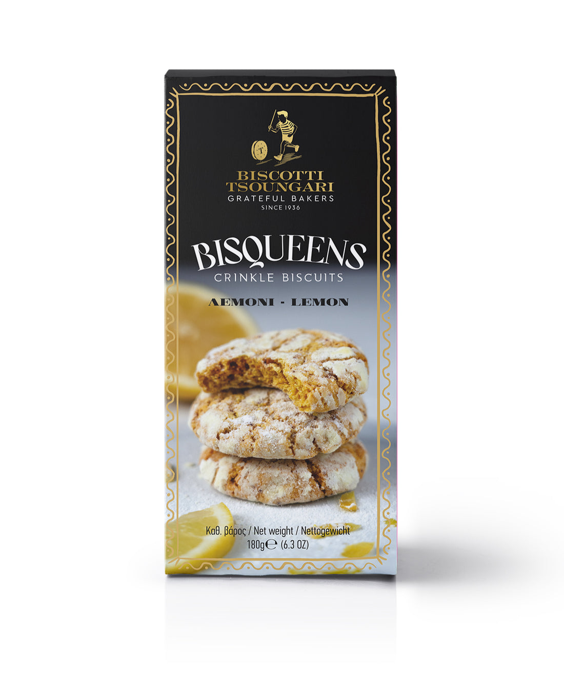180 g Bisqueens Crinkle Zitrone/ Lemon Kekse Biscotti