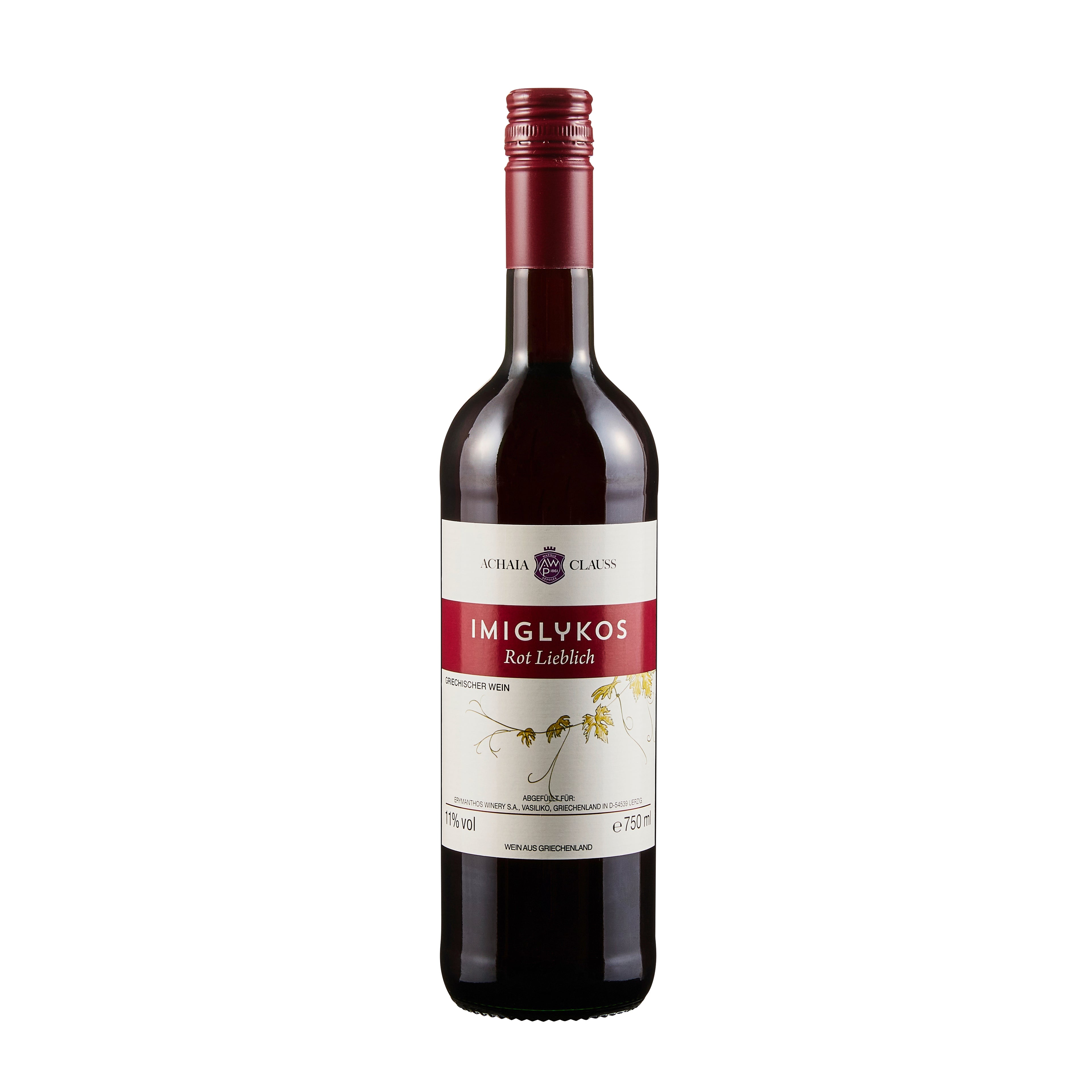Imiglykos Achaia Clauss Rotwein lieblich 0,75 l