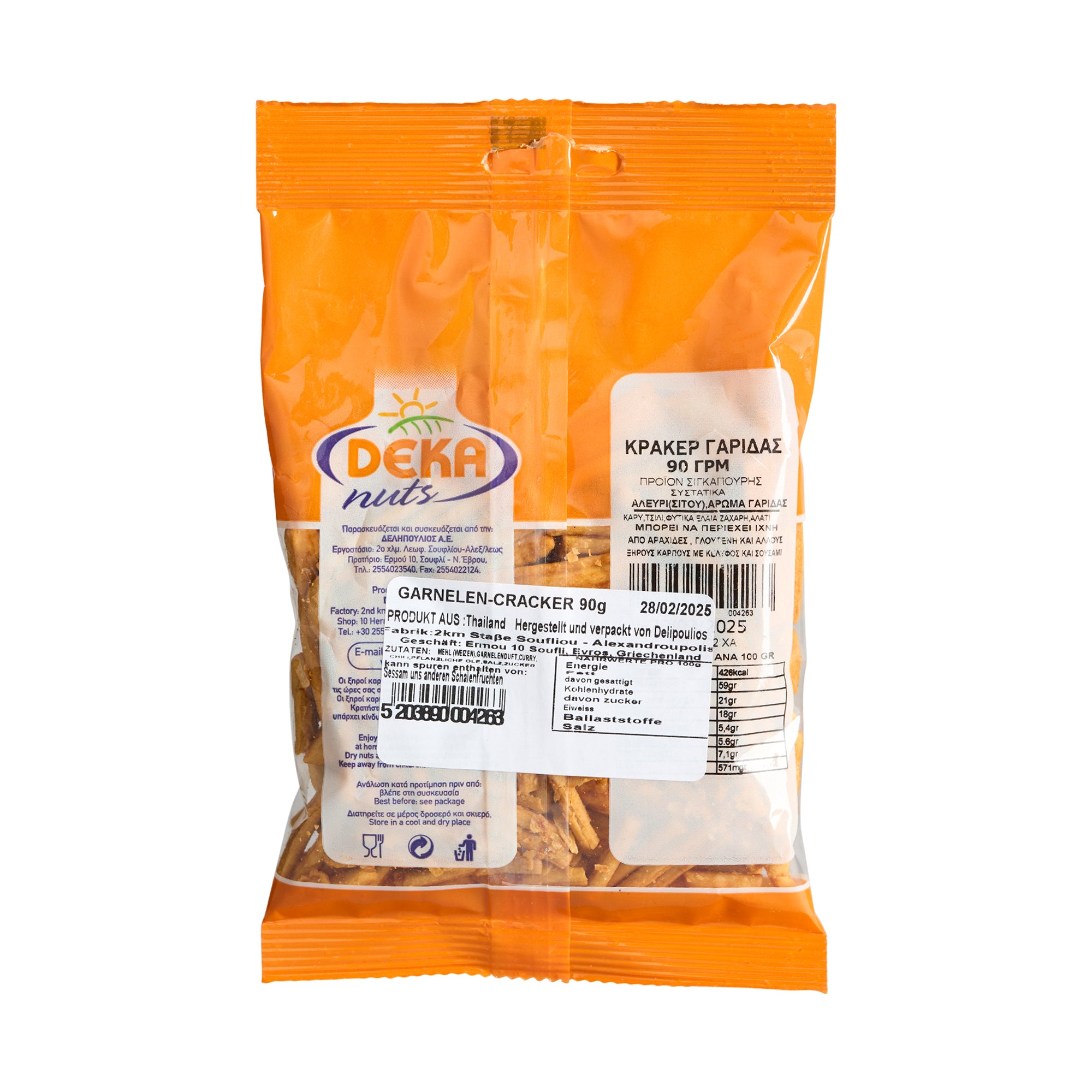 90 g Cracker Garidas Paprika Cracker Deka Nuts