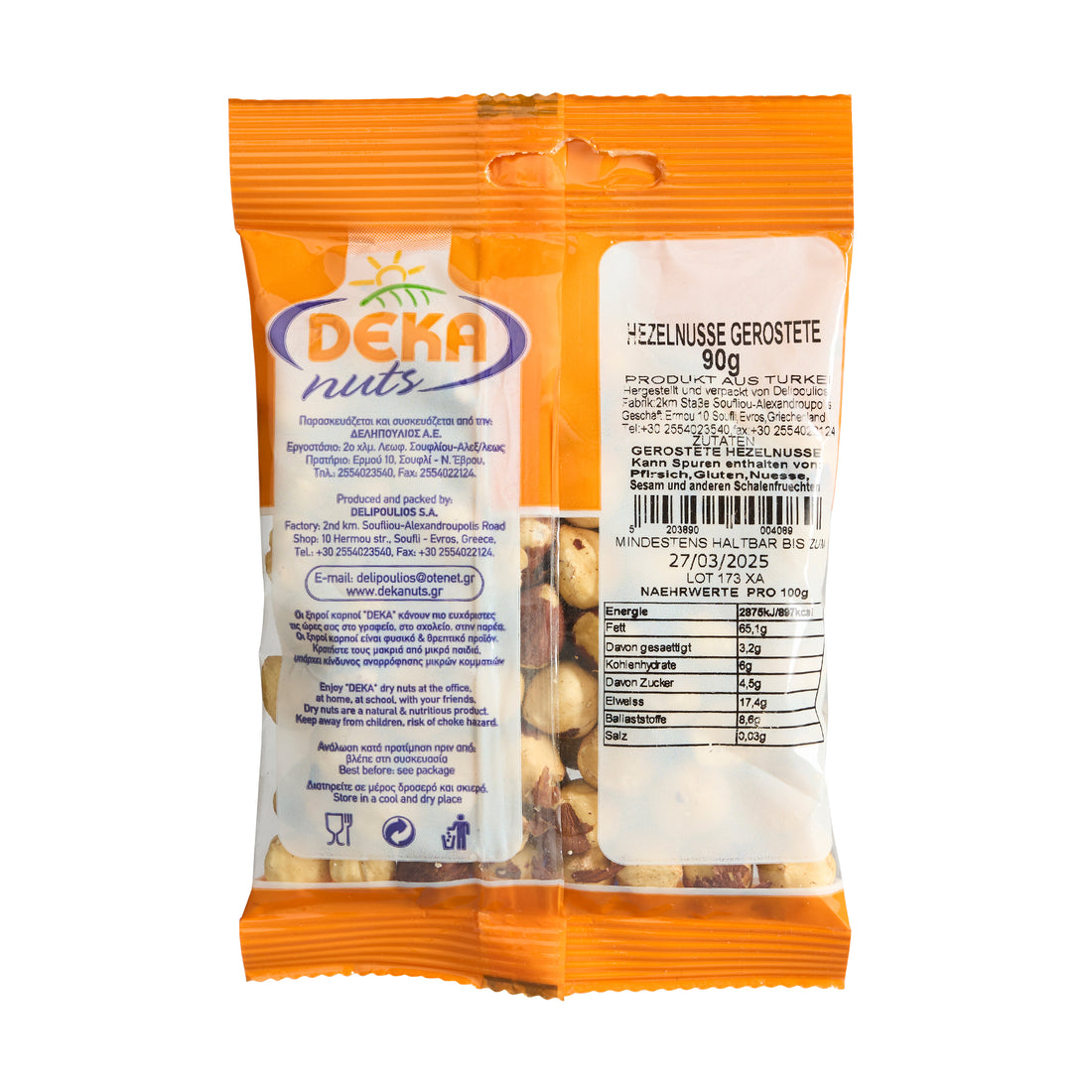 Deka Nuts Fountouki Haselnußkerne 90 g