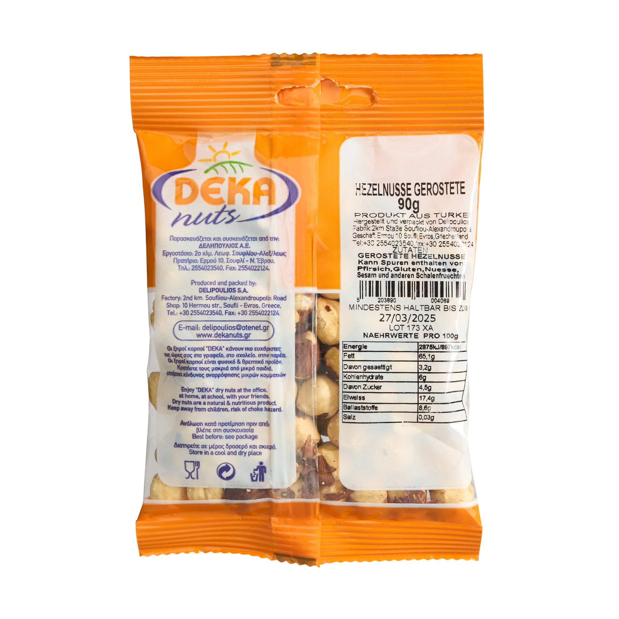 Deka Nuts Fountouki Haselnußkerne 90 g