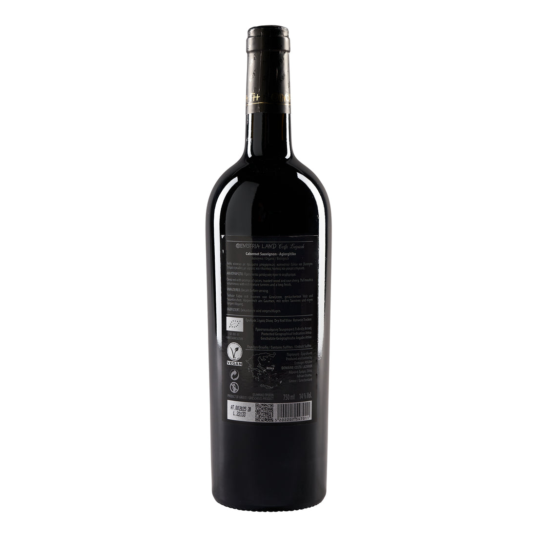 Bio Oenotria Land Cabernet Costa Lazaridi Rotwein trocken 0,75 l