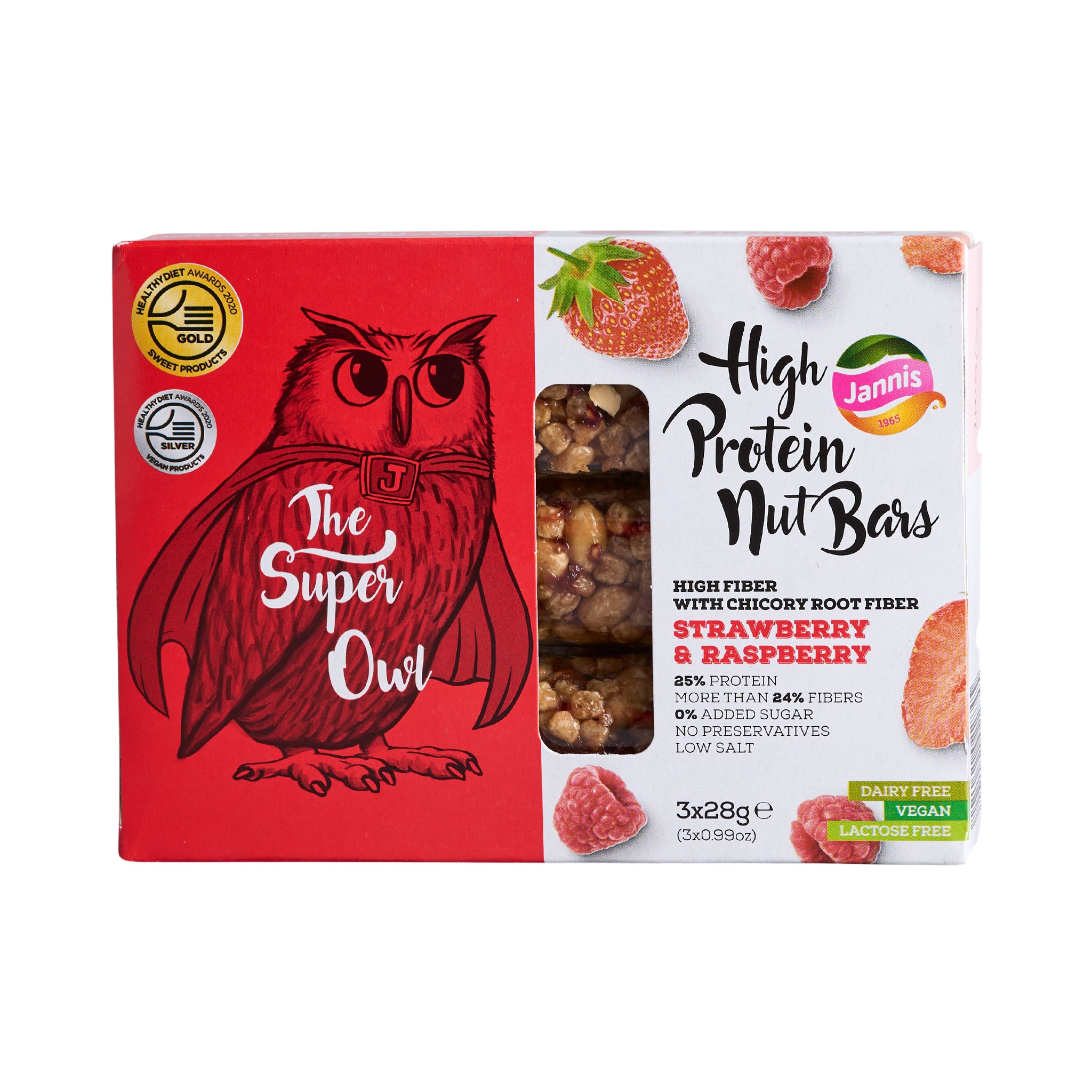 84 g High Protein Nut Bar Erdbeere Himbeere Jannis