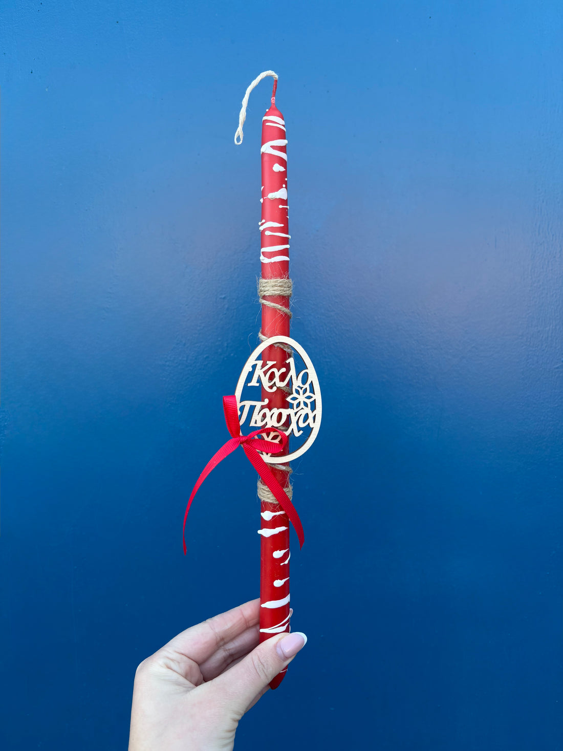 Osterkerze Kalo Pasxa (Rot)