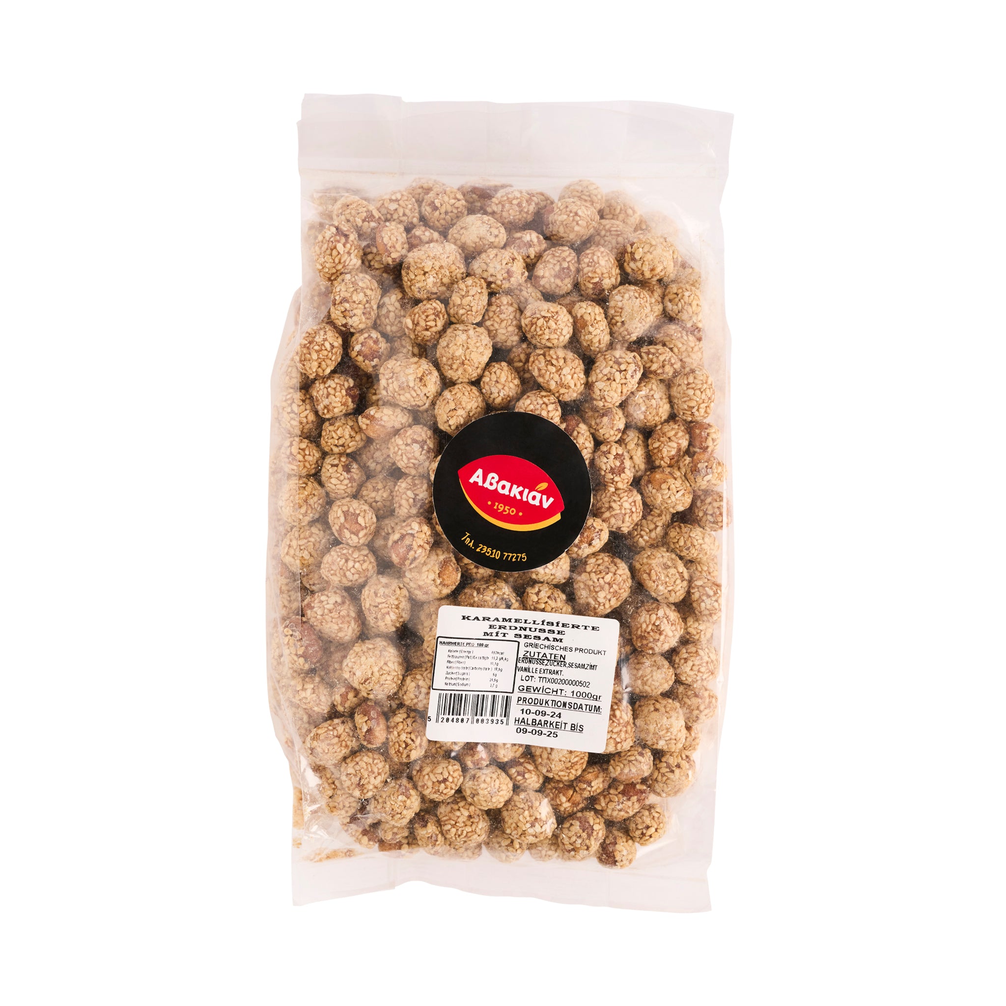 Abakian Tsitsitou Erdnüsse mit Honig und Sesam 1 kg