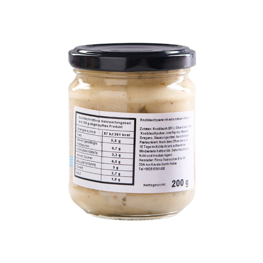 Knoblauchpaste mit Olivenöl Tsarouchas 200 g