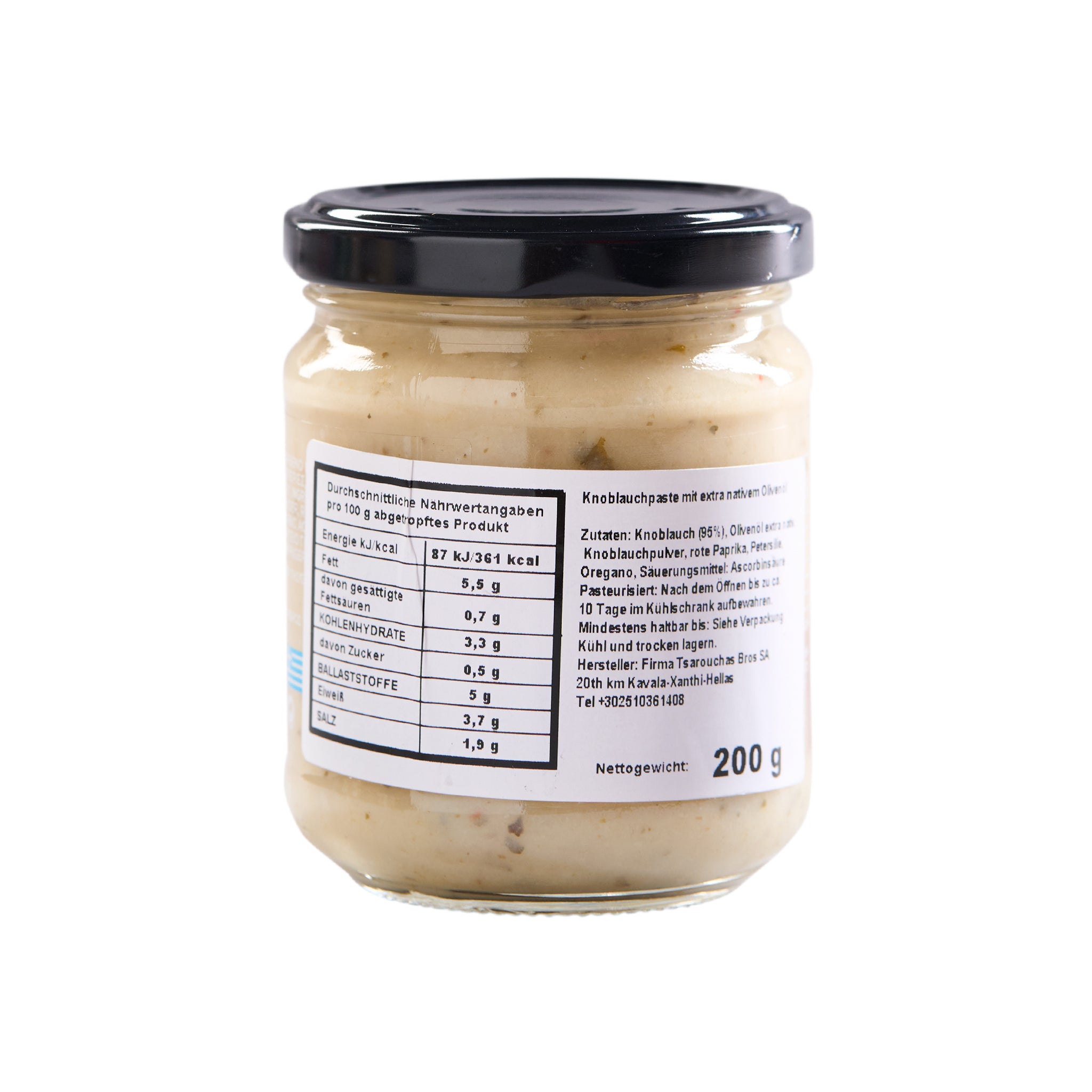 Tsarouchas Knoblauch-paste mit Olivenöl 200 g