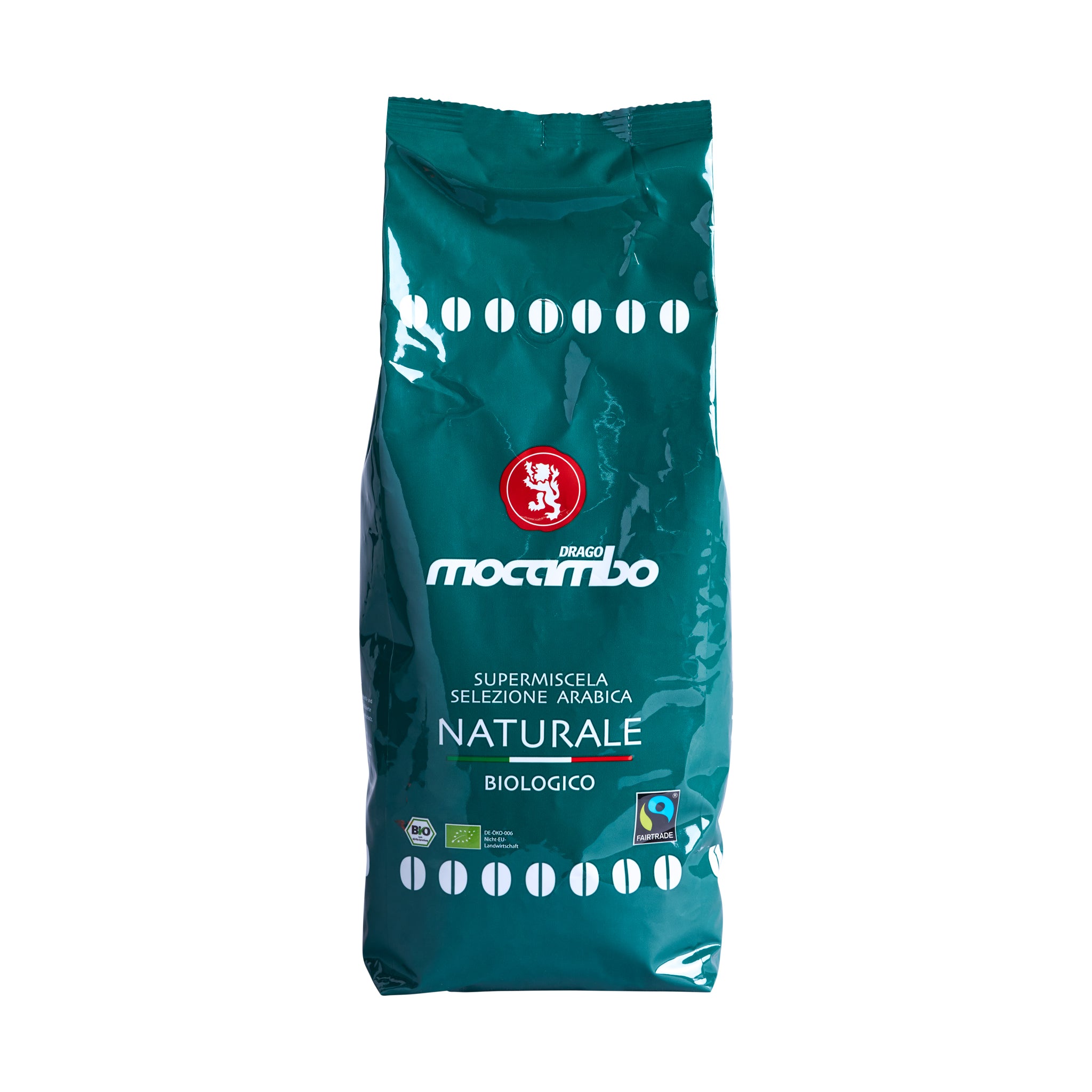 Bio Drago Mocambo "Naturale" Biologico Selezione Arabica Röstkaffee ganze Bohne 1,0kg