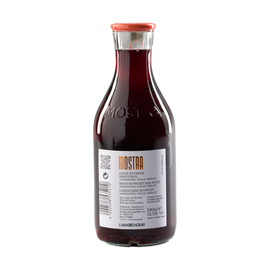 Mostra Tsililis Rotwein lieblich 0,5 l