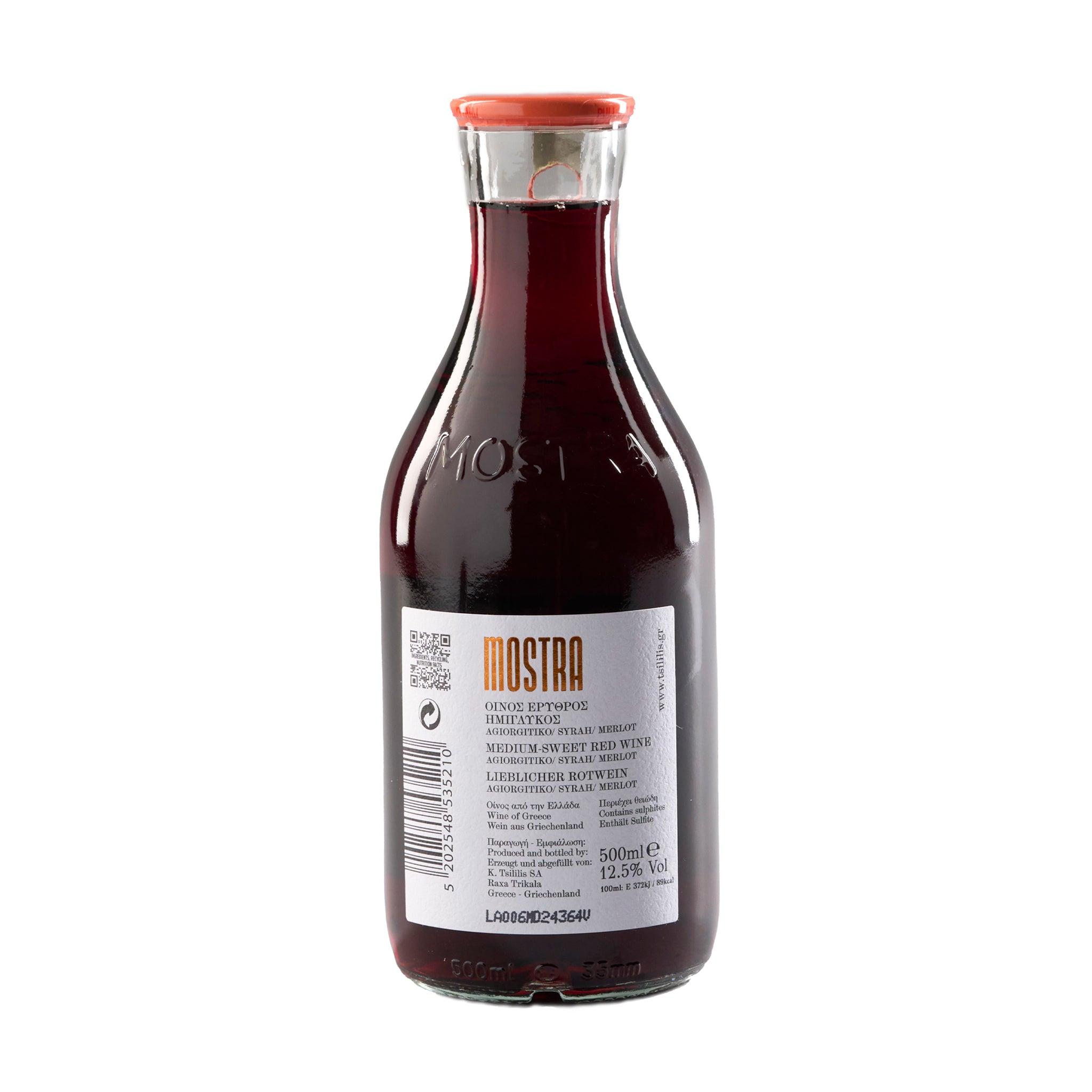 Mostra Tsililis Rotwein lieblich 0,5 l