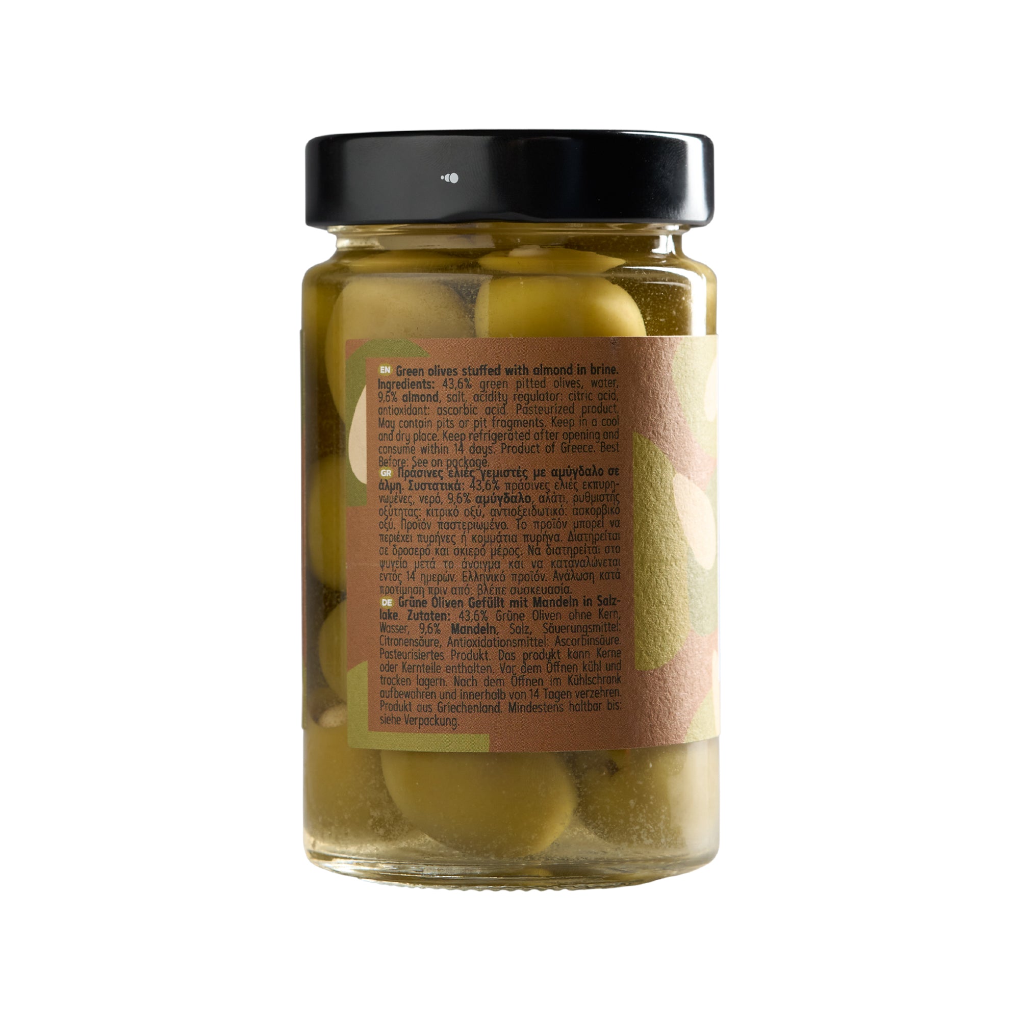 Grüne Oliven gefüllt mit Mandel Olymp Konstantopoulos 320 ml