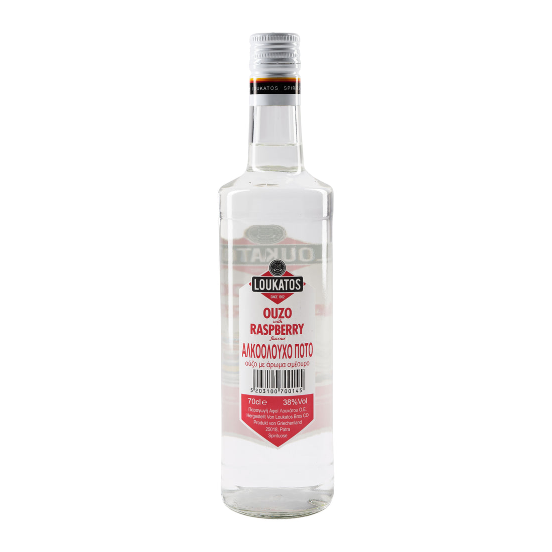 Ouzo Himbeere Raspberry Loukatos 0,7 l