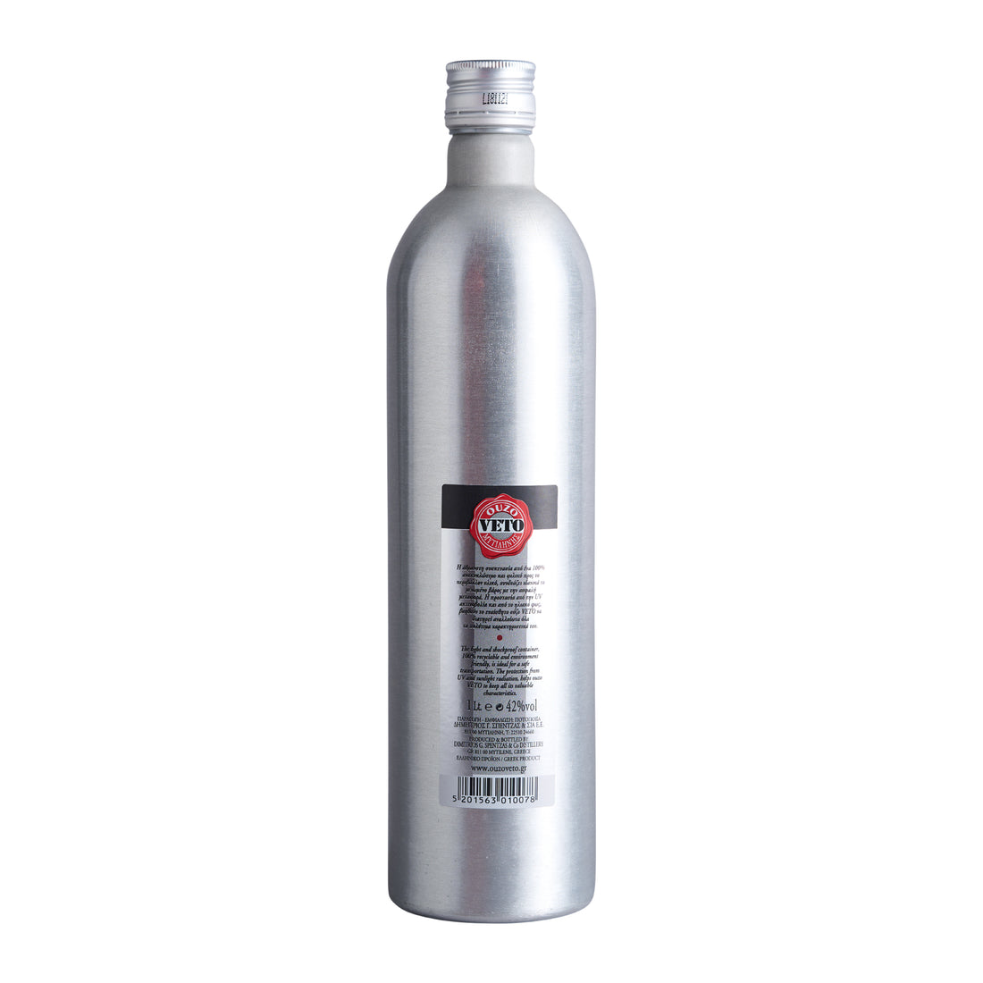 1 l Metallic Ouzo Veto Spentzas 42 % Vol