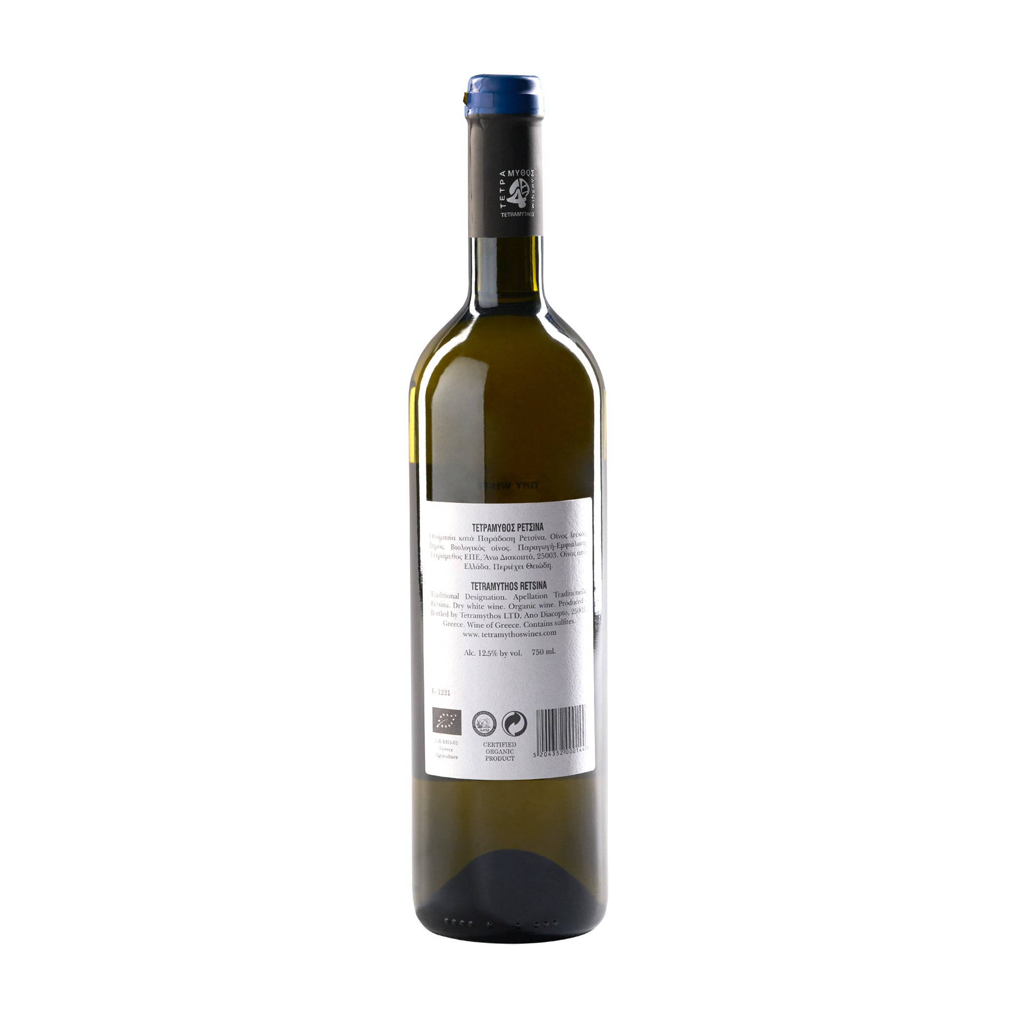 Tetramythos Bio Retsina weiß 0,75 l