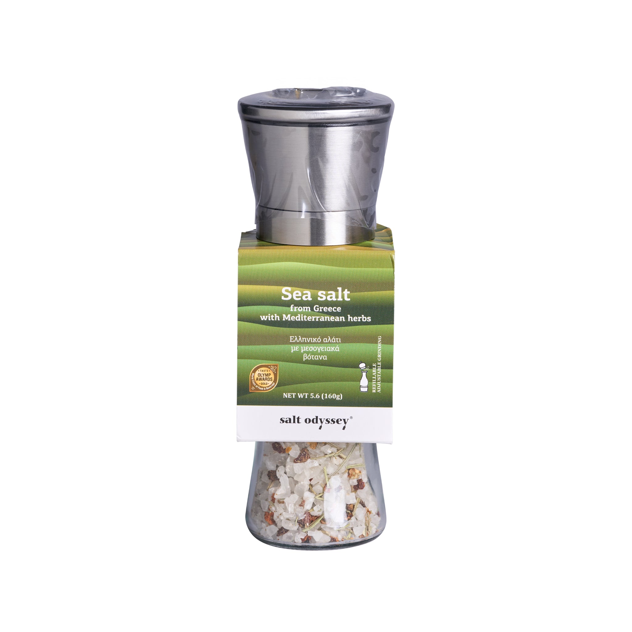 Salt Odyssey Mühle Meersalz mit mediterranen Gewürzen 170 g