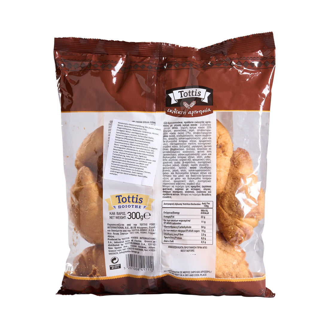 Mini Croissant Kakao Tottis Bingo 300 g