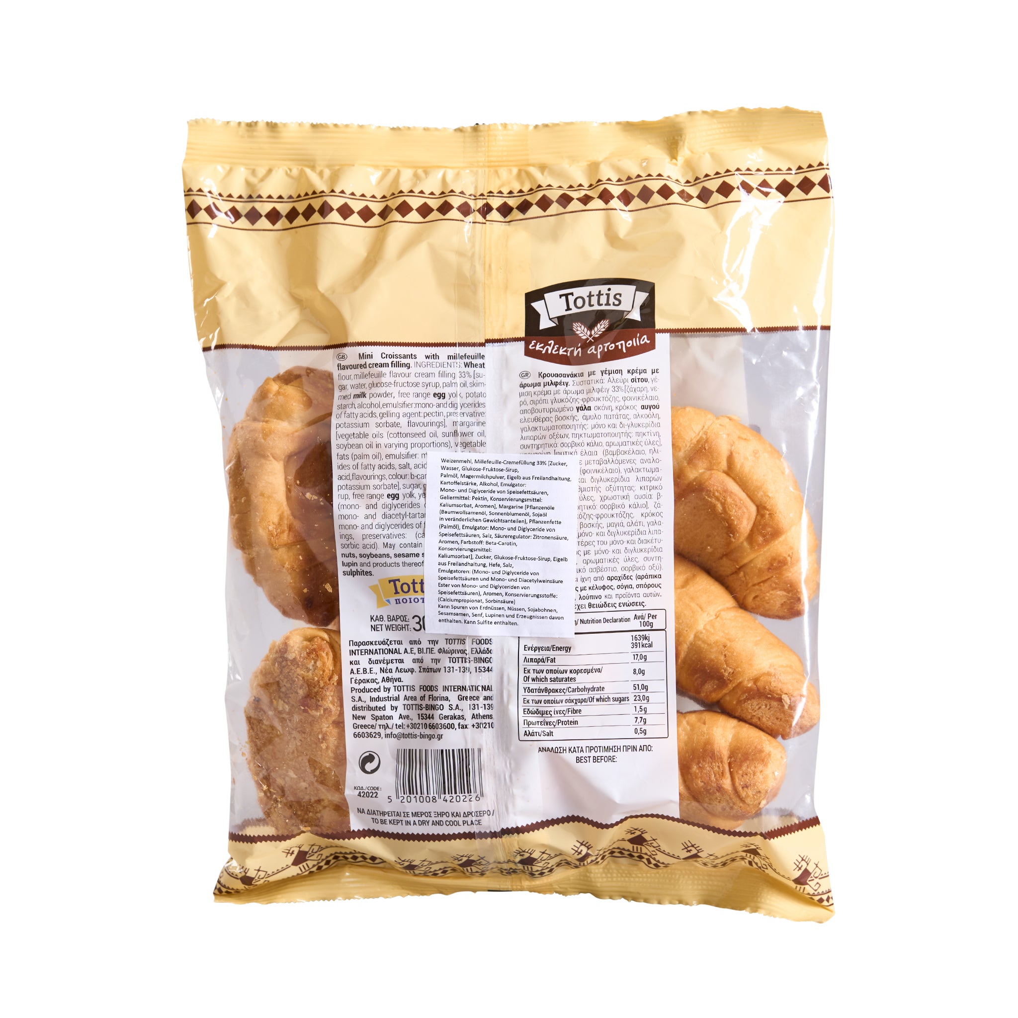 Tottis Bingo Mini Croissant Millefeuille 300 g