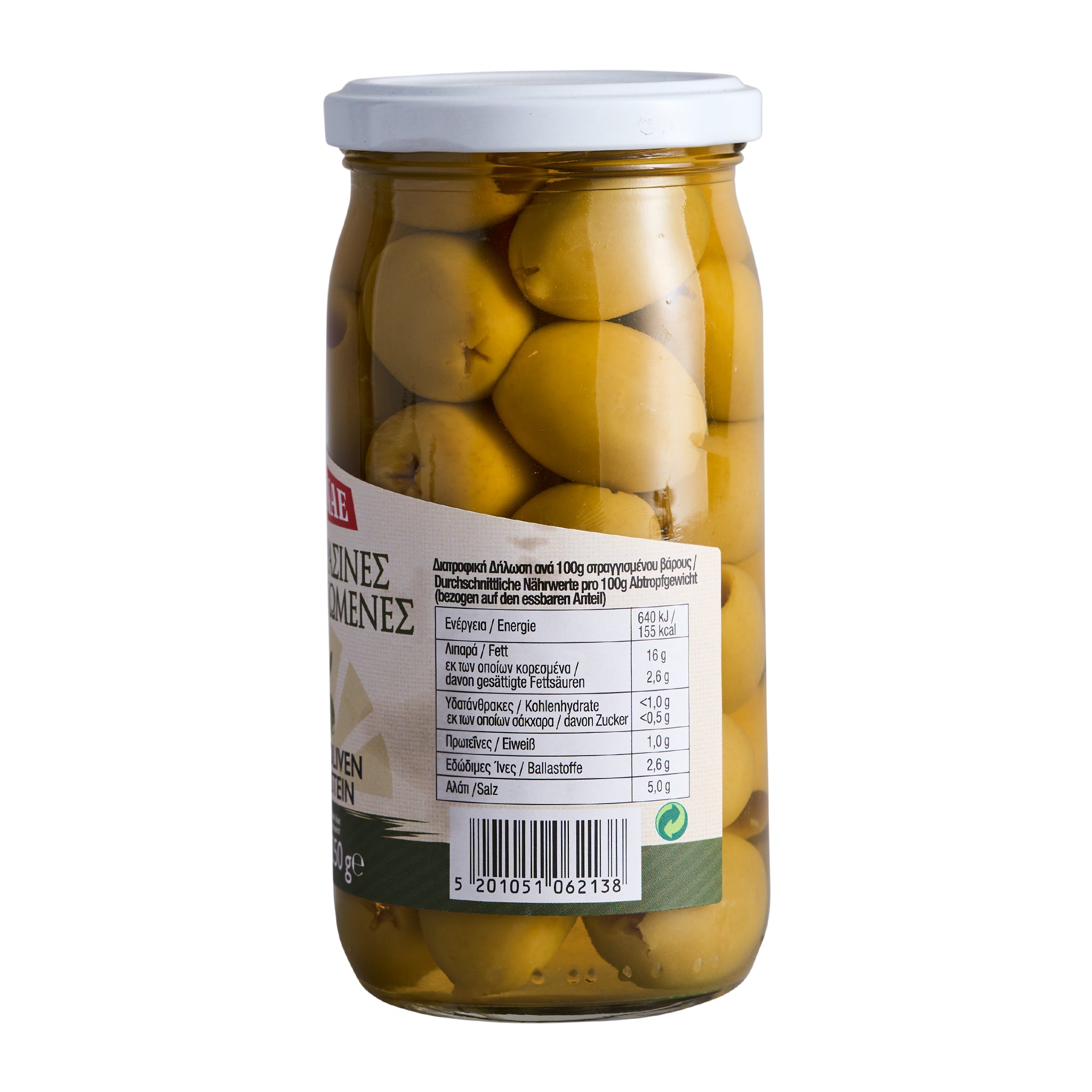 Grüne Oliven ohne Kern Zanae 350 g