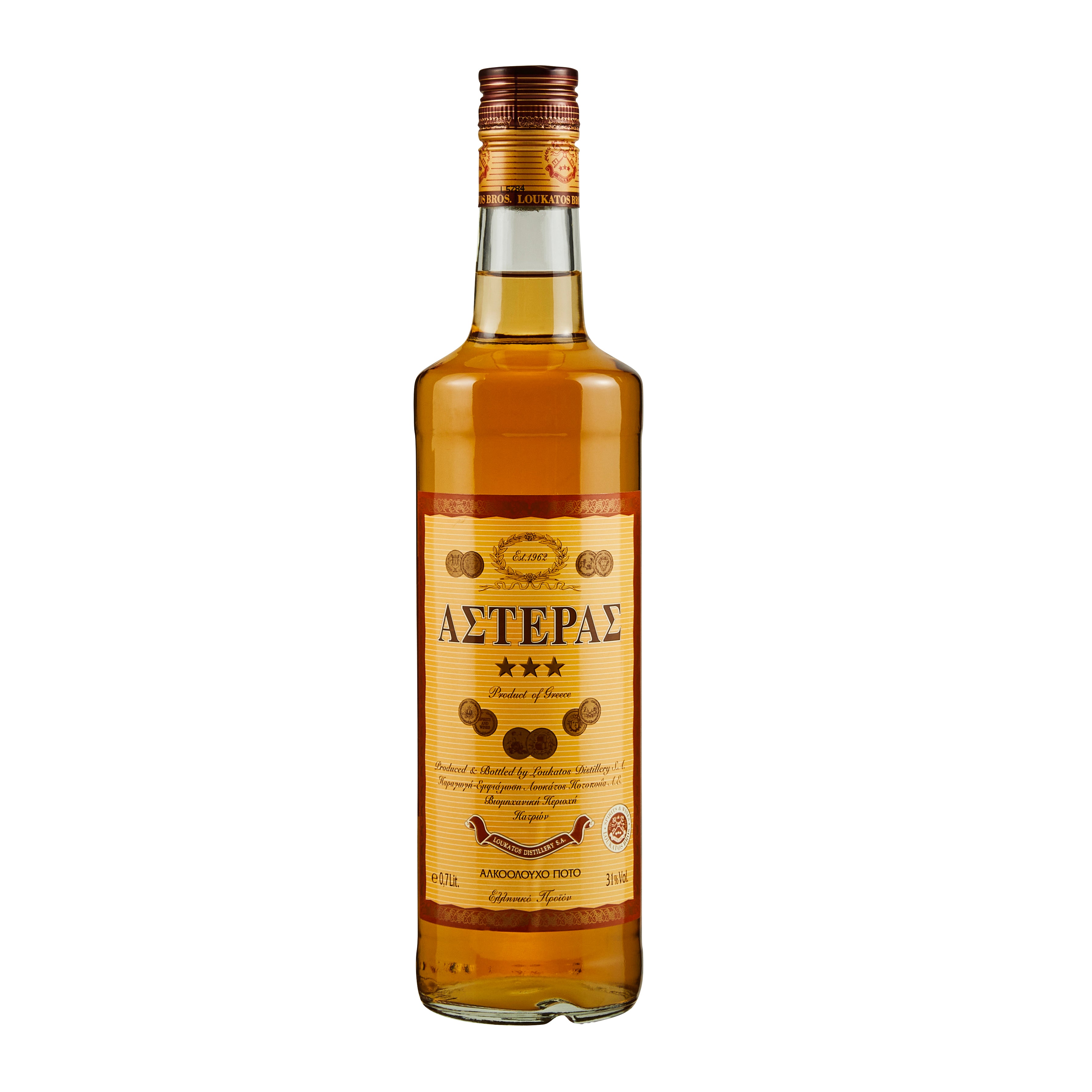 Loukatos Asteras Brandy 31 % Vol. 0,7 l