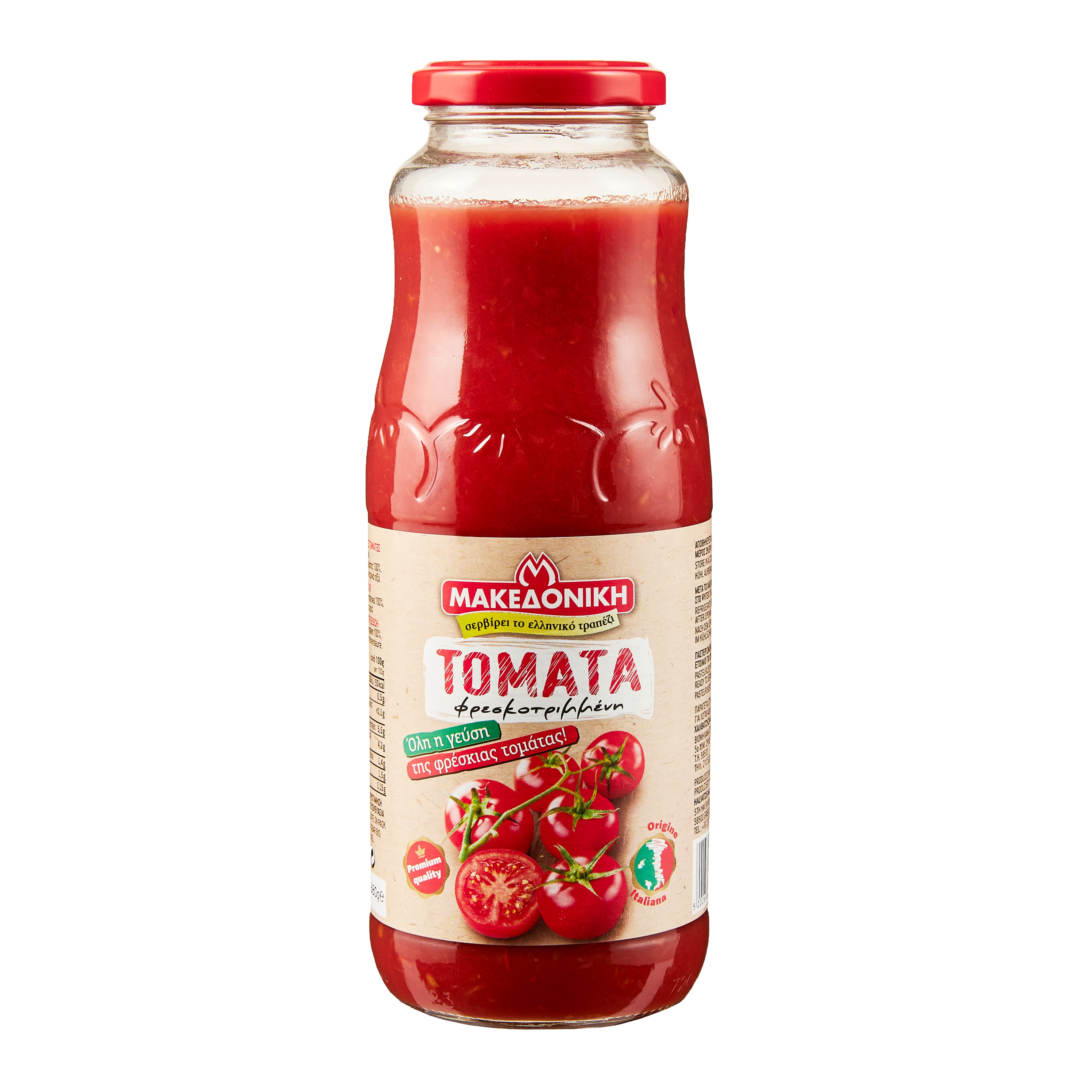 Tomatenfruchtfleisch im Glas Makedoniki 680 g