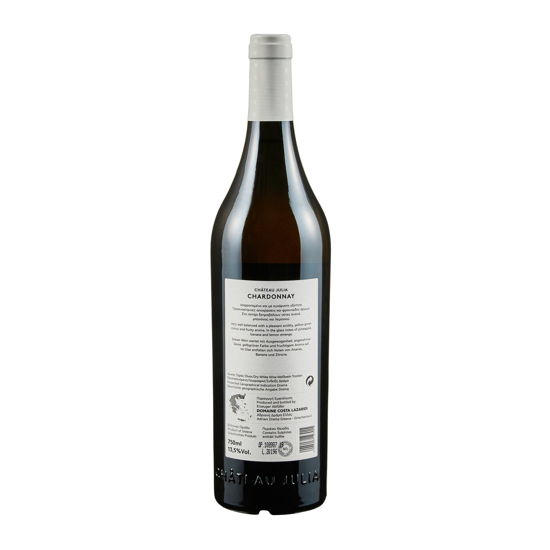 Costa Lazaridi Chateau Julia Chardonnay Weißwein trocken 0,75 l
