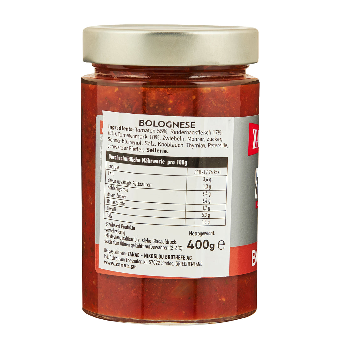 Tomatensauce Bolognese Zanae 400 g