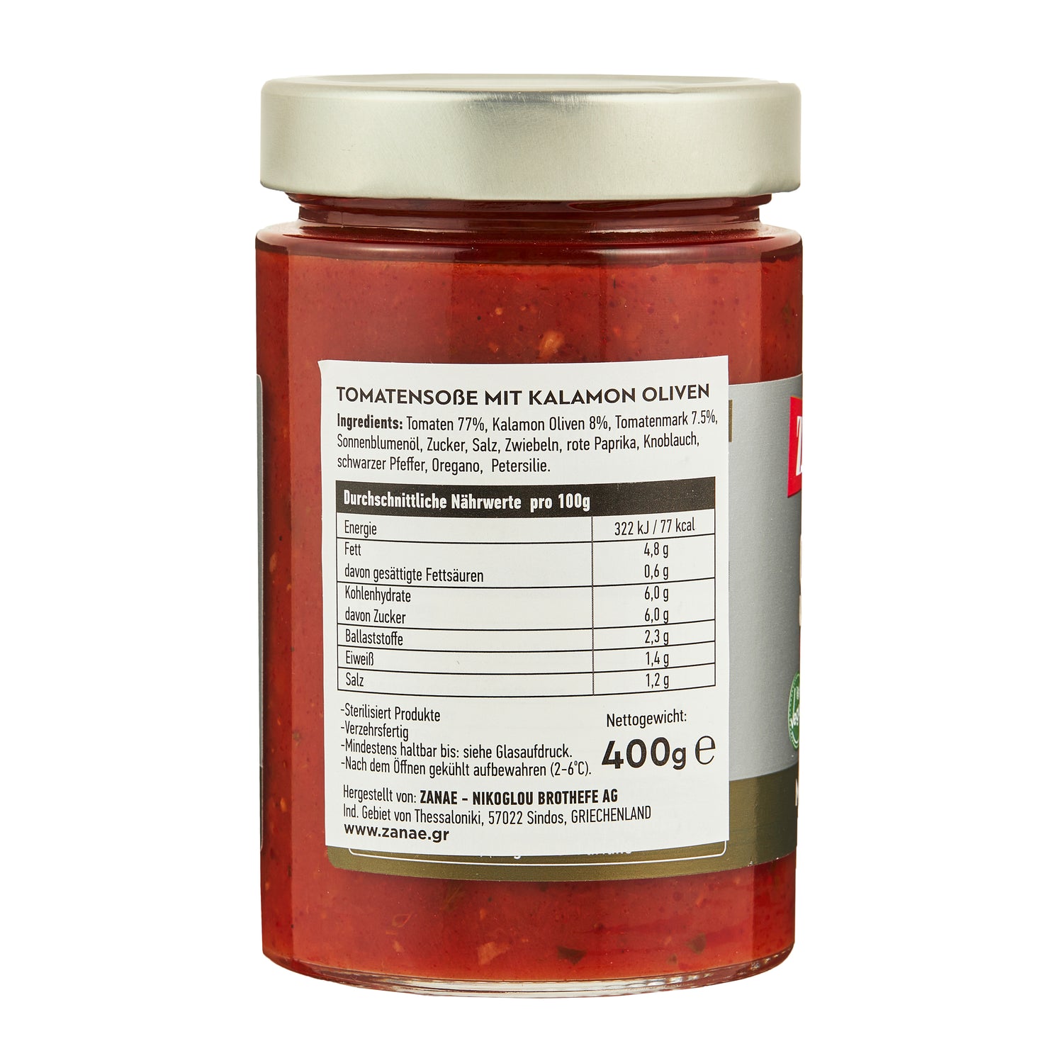 tomatensauce aufbewahren Tomatensauce mit Oliven Kalamon Zanae 400 g ♡ Atlas Food Online-Shop