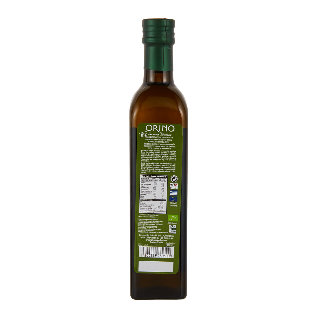 Olivenöl Orino BIO Extra Nativ P.D.O. Sitia Proistakis 0,5 l