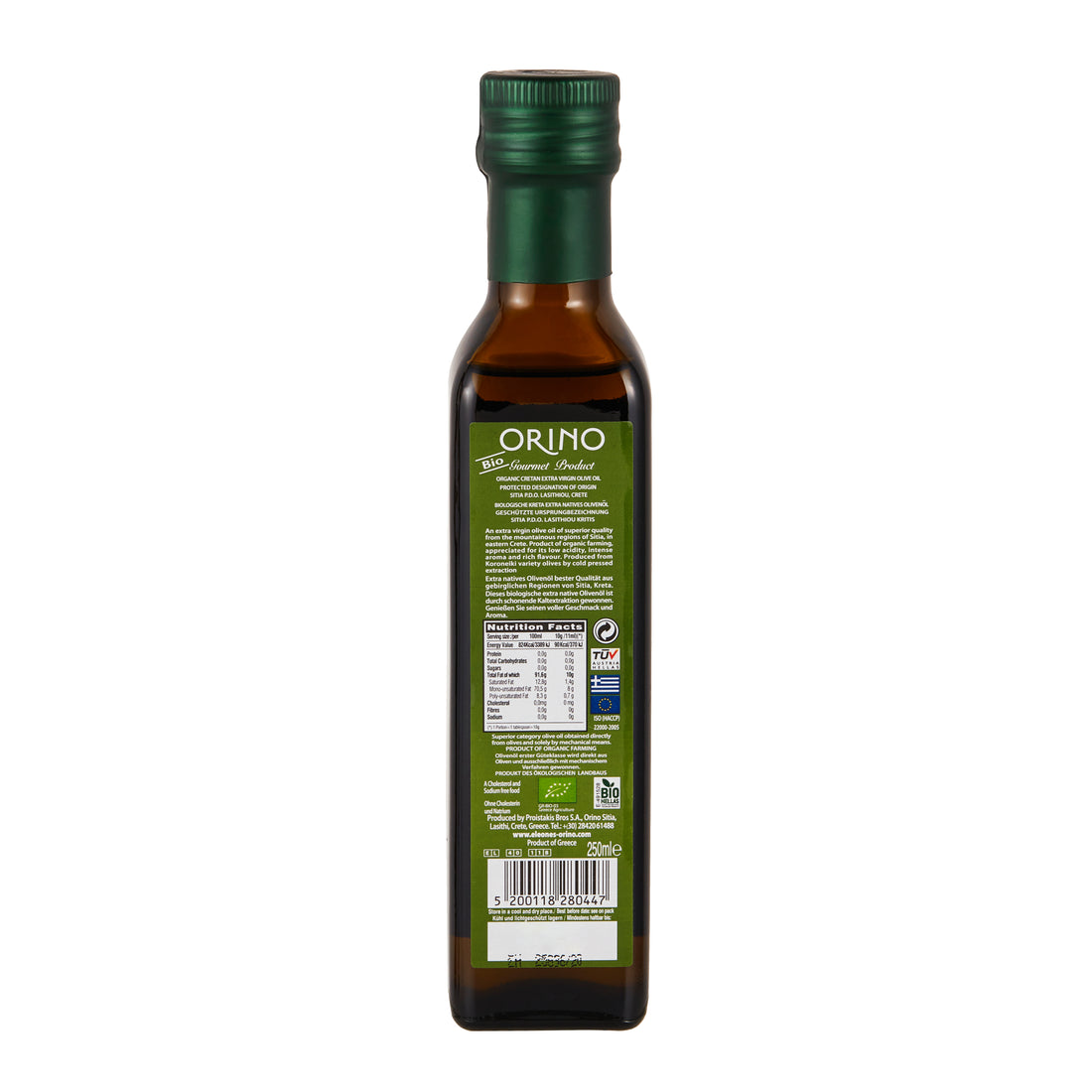 Olivenöl Orino BIO Extra Nativ P.D.O. Sitia Proistakis 0,25 l