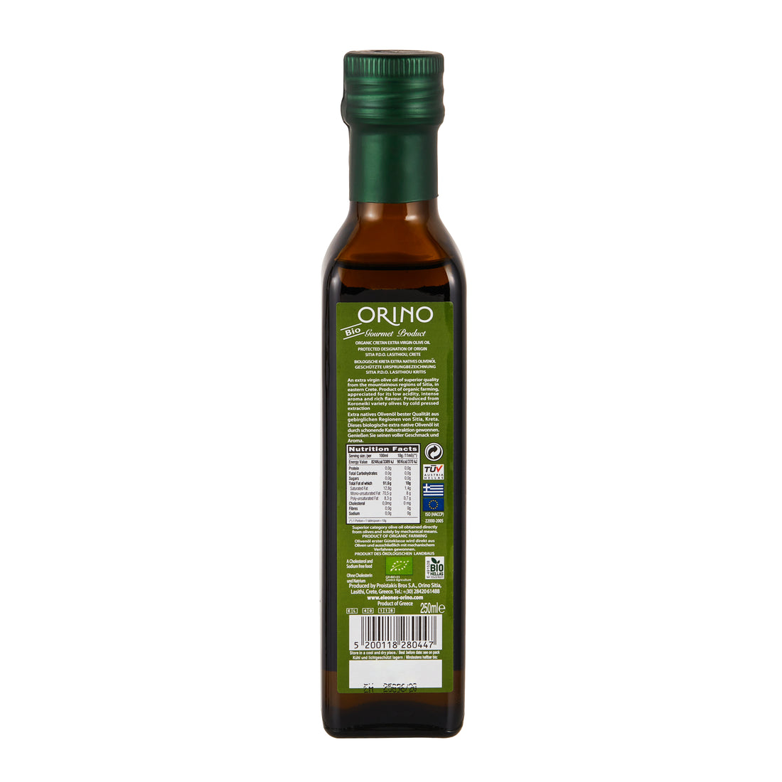 Olivenöl Orino BIO Extra Nativ P.D.O. Sitia Proistakis 0,25 l
