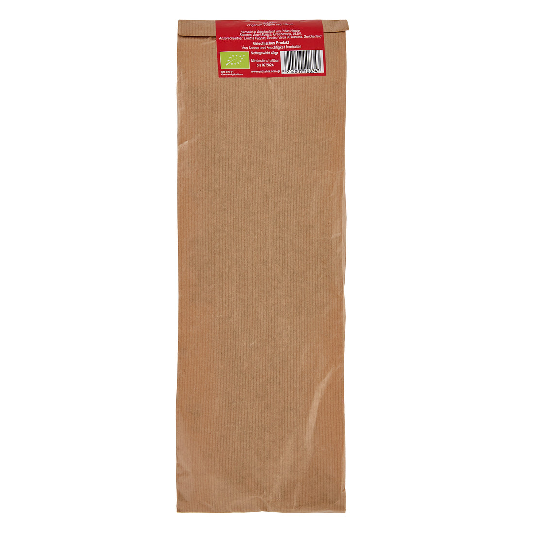 Ganzer griechischer BIO Oregano Enthalpia 40 g