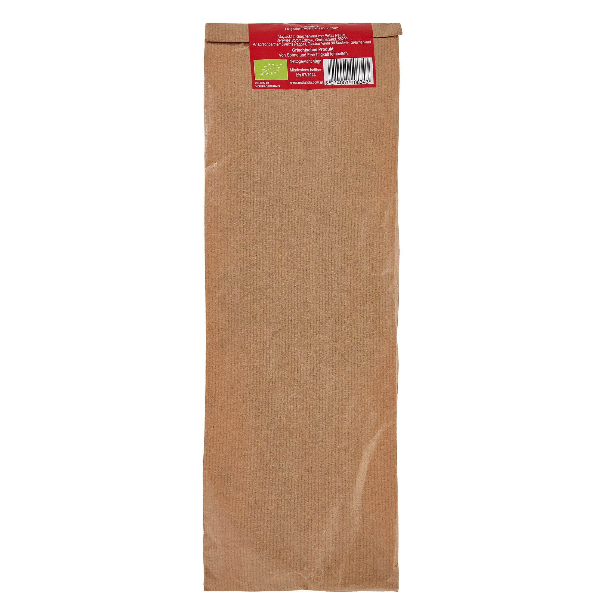 Ganzer griechischer BIO Oregano Enthalpia 40 g