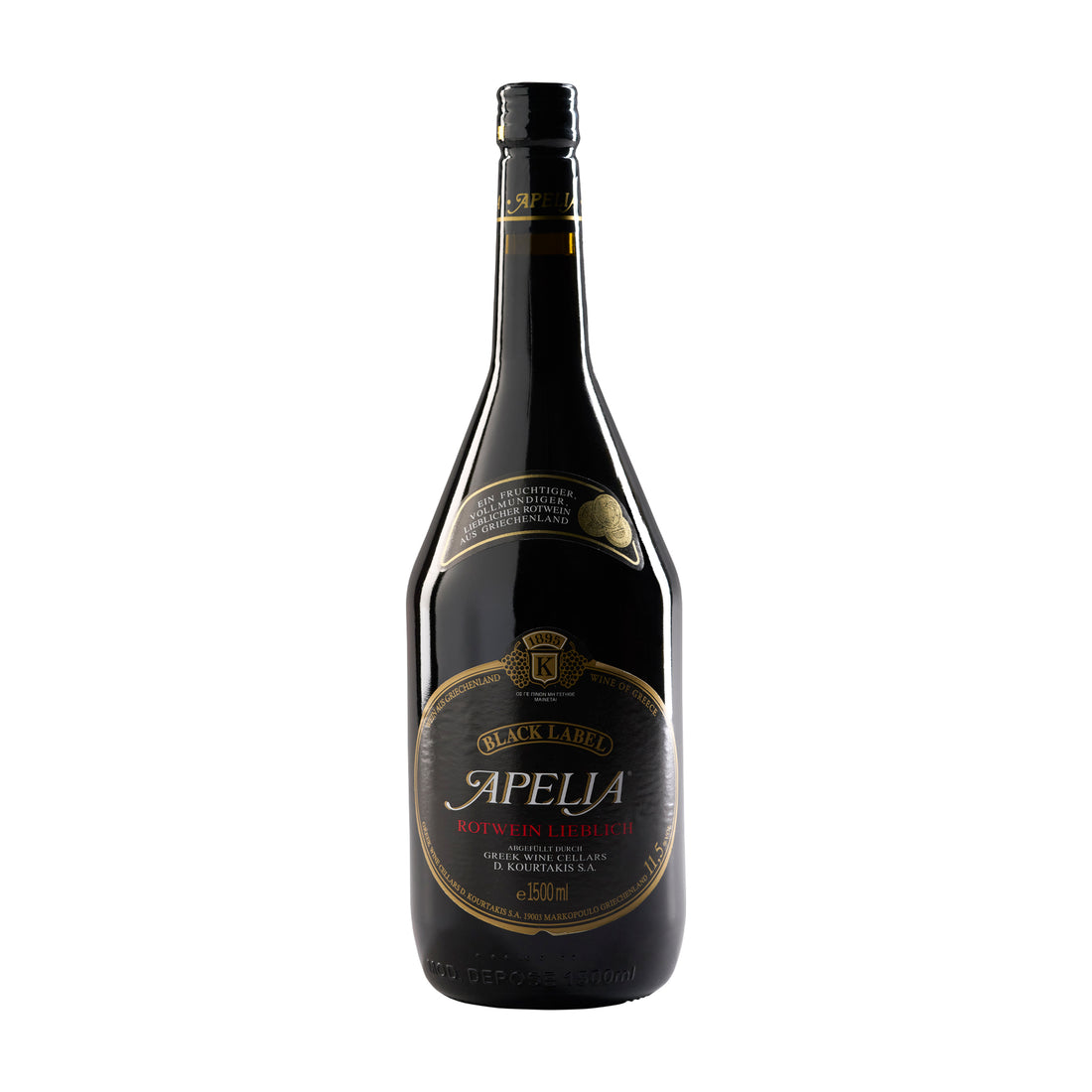 Kourtakis Rotwein Black Label Apelia Lieblich 1,5 l