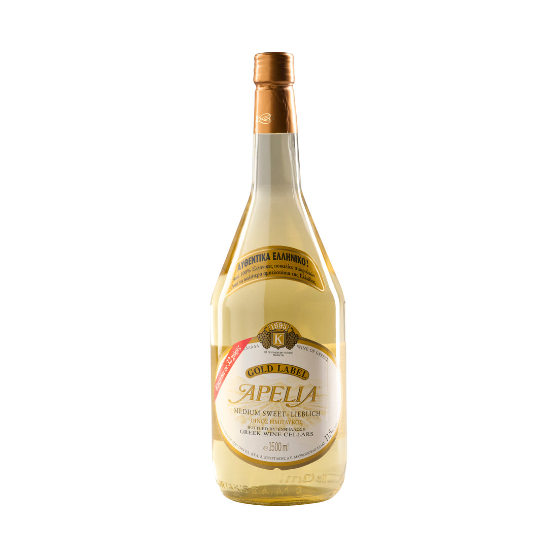 Kourtakis Weißwein Gold Label Apelia Lieblich 1,5 l