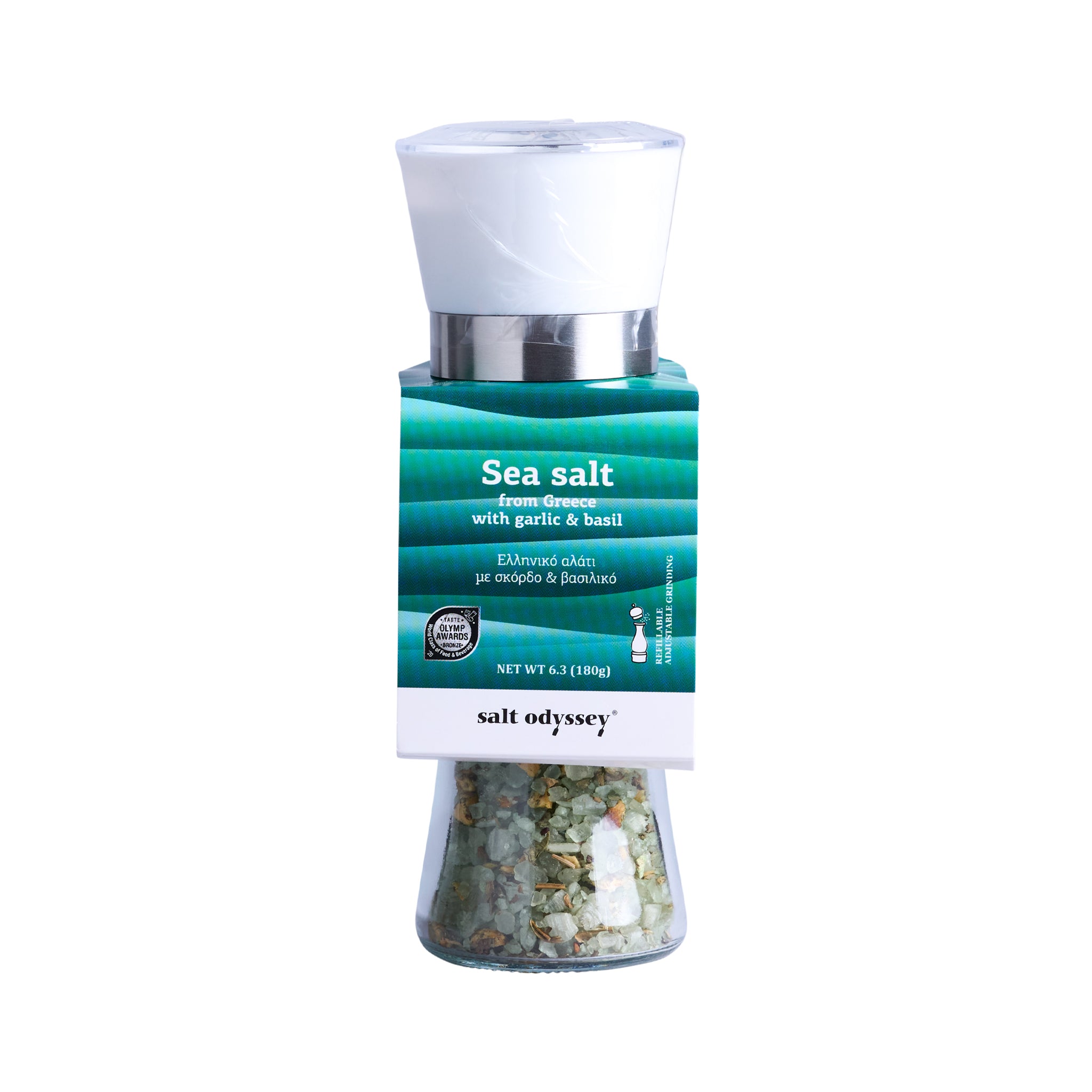 Meersalz Mühle mit Knoblauch Salt Odyssey 170 g