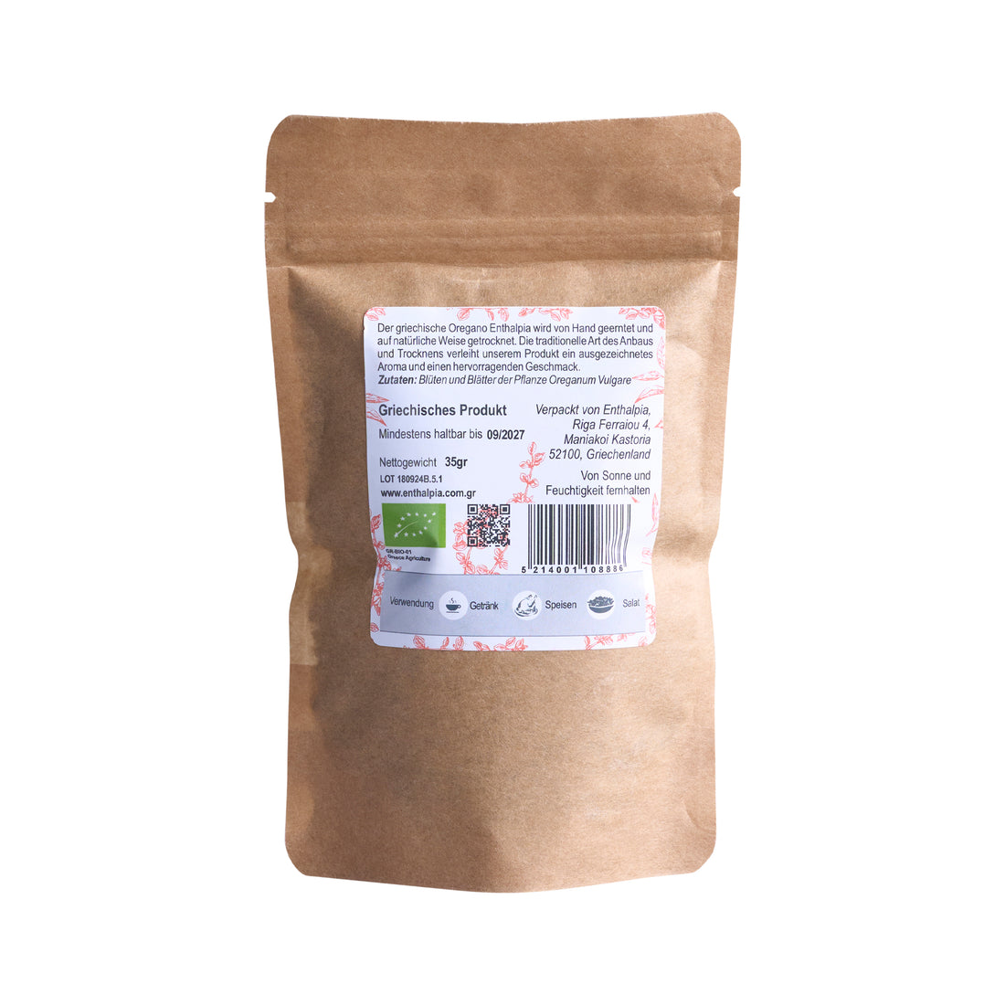 Griechischer BIO Oregano Enthalpia 35 g