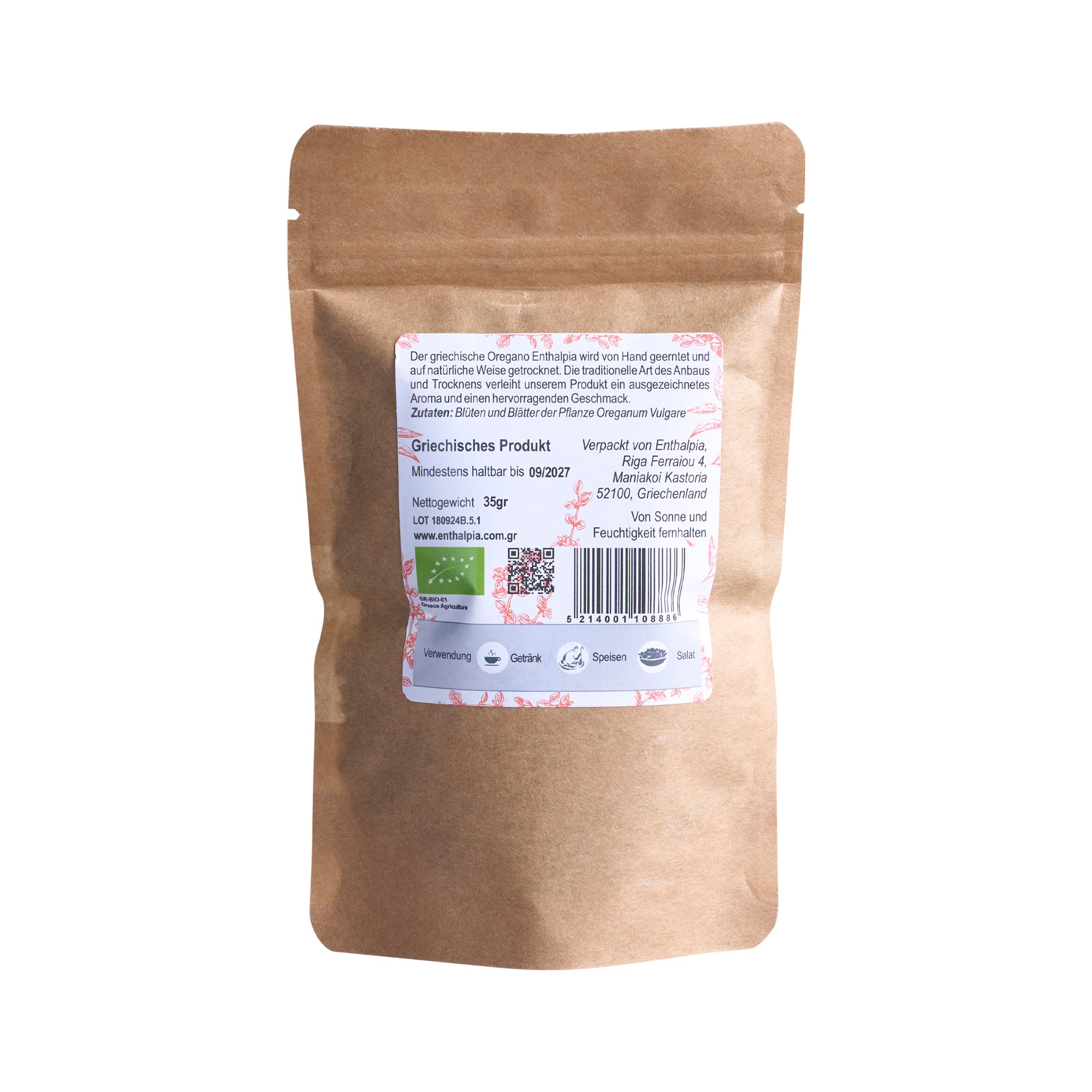 Griechischer BIO Oregano Enthalpia 35 g