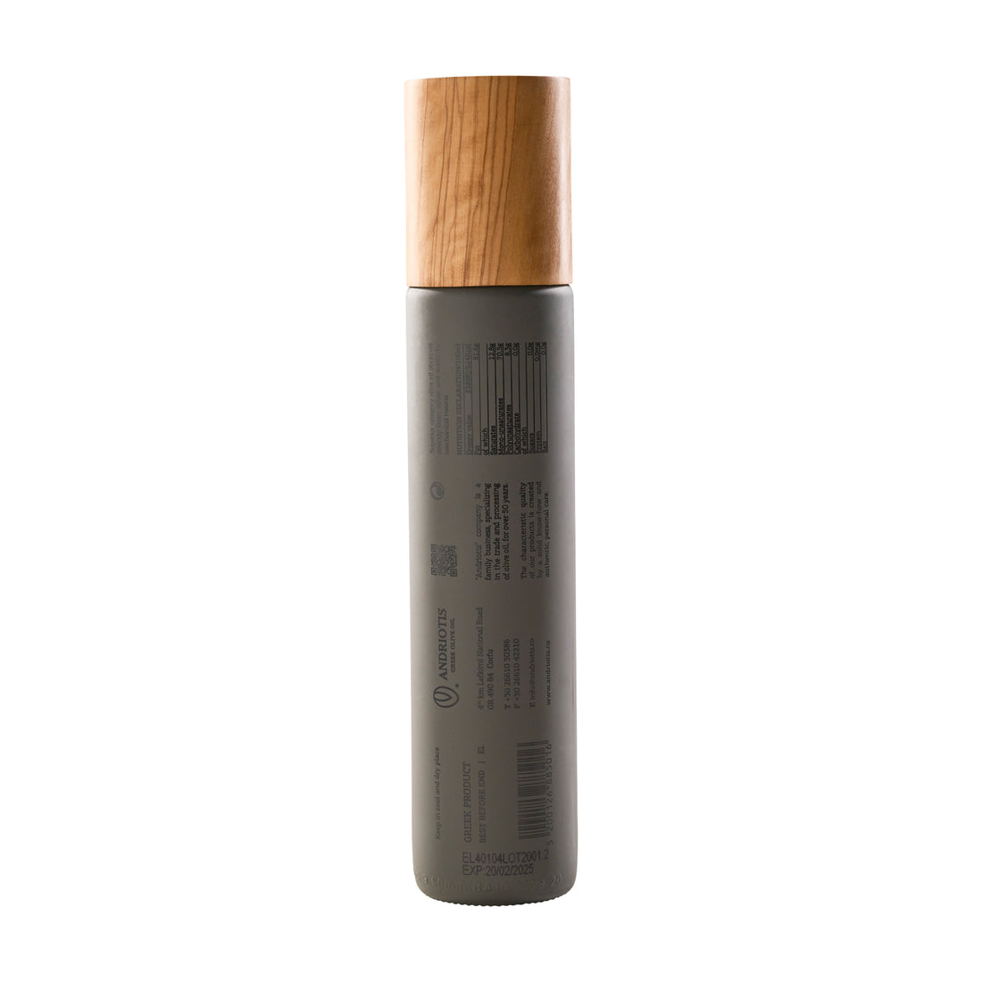 Buteli Ölivenöl mit Holzverschluss Extra Nativ Andriotis 0,5 l
