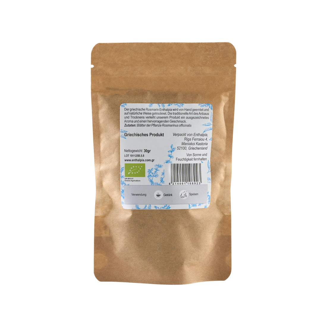 Bio griechischer Rosmarin (Dendrolivano) Enthalpia 30 g